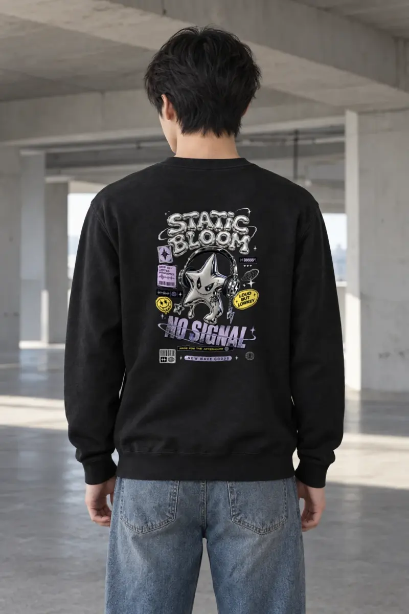 "Static Bloom" Heavy Blend Unisex Crewneck Sweatshirt