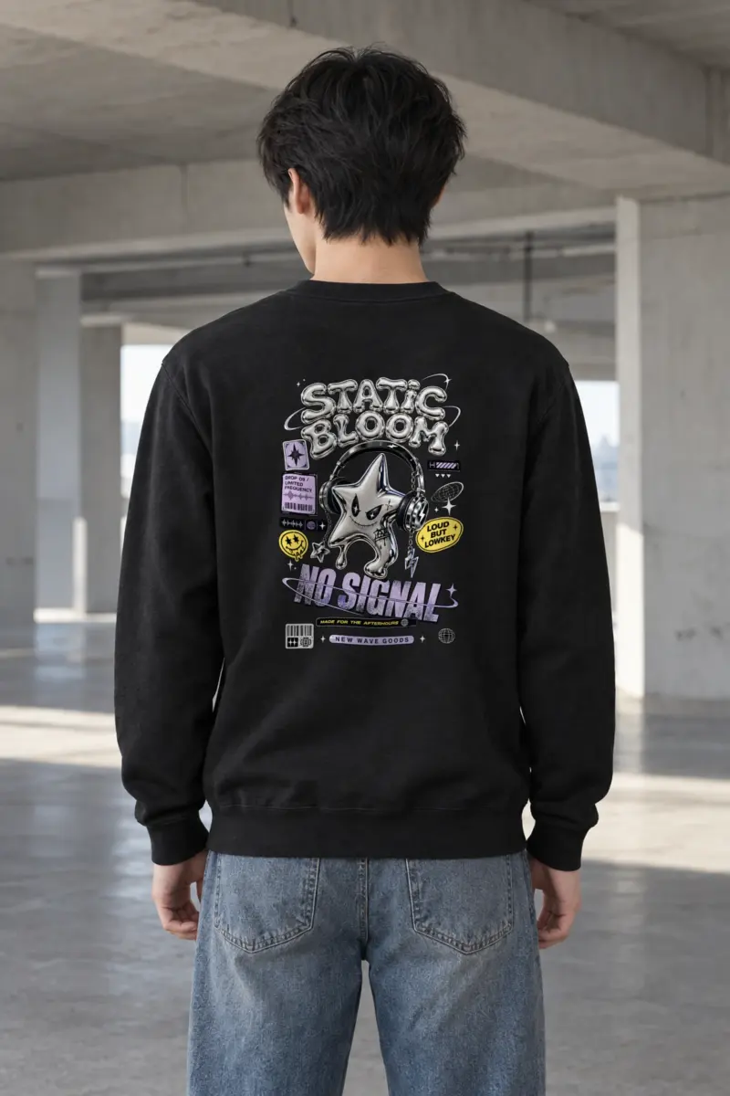 "Static Bloom" Heavy Blend Unisex Crewneck Sweatshirt