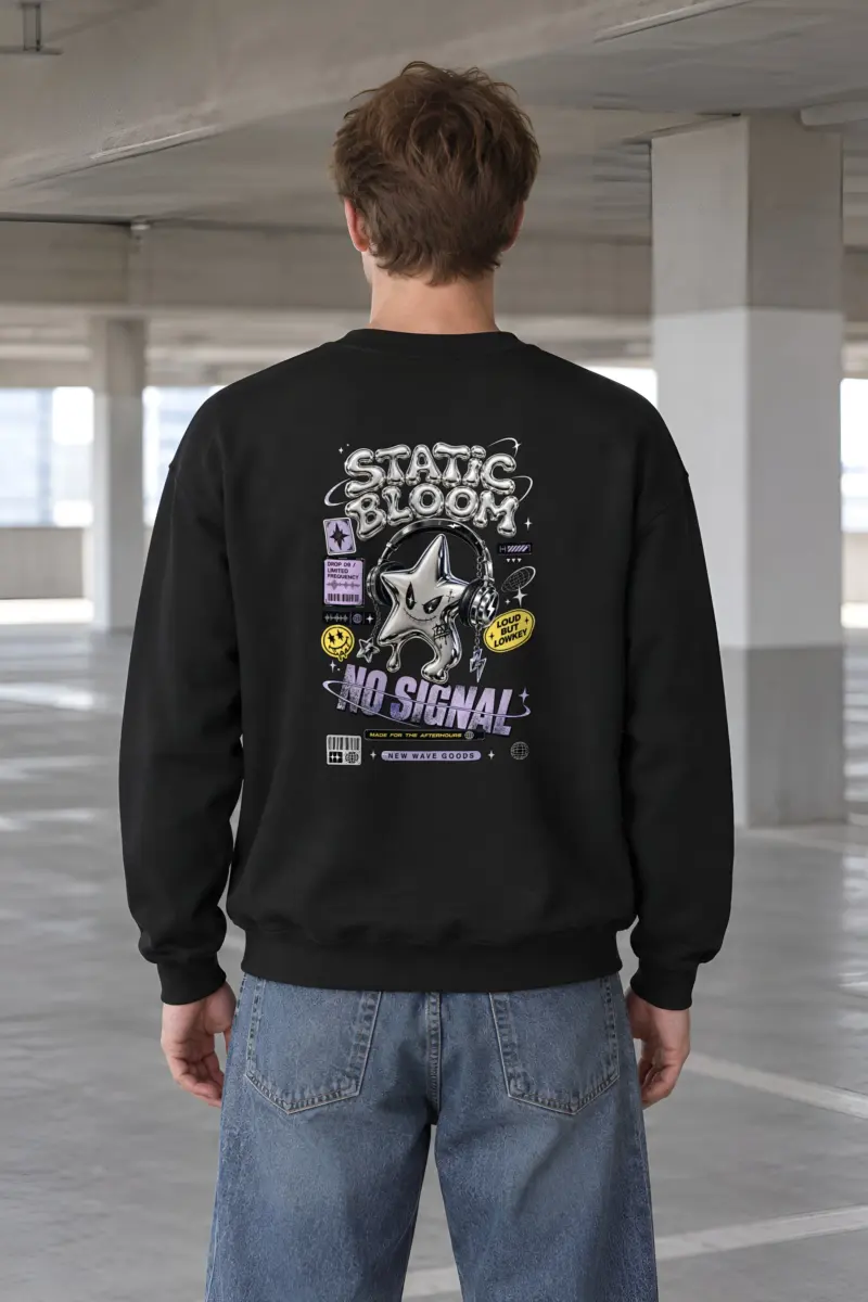 "Static Bloom" Heavy Blend Unisex Crewneck Sweatshirt