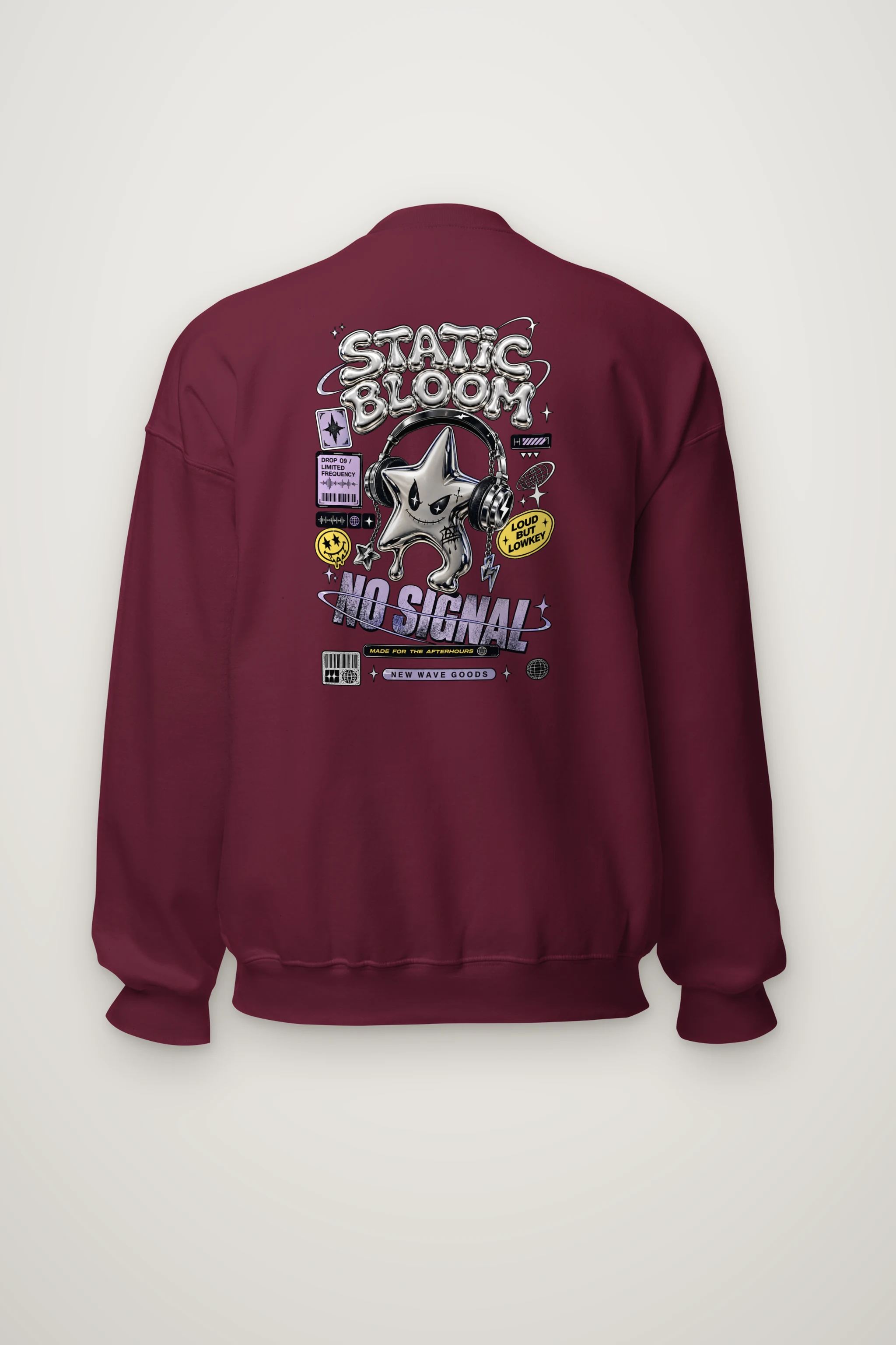 "Static Bloom" Heavy Blend Unisex Crewneck Sweatshirt