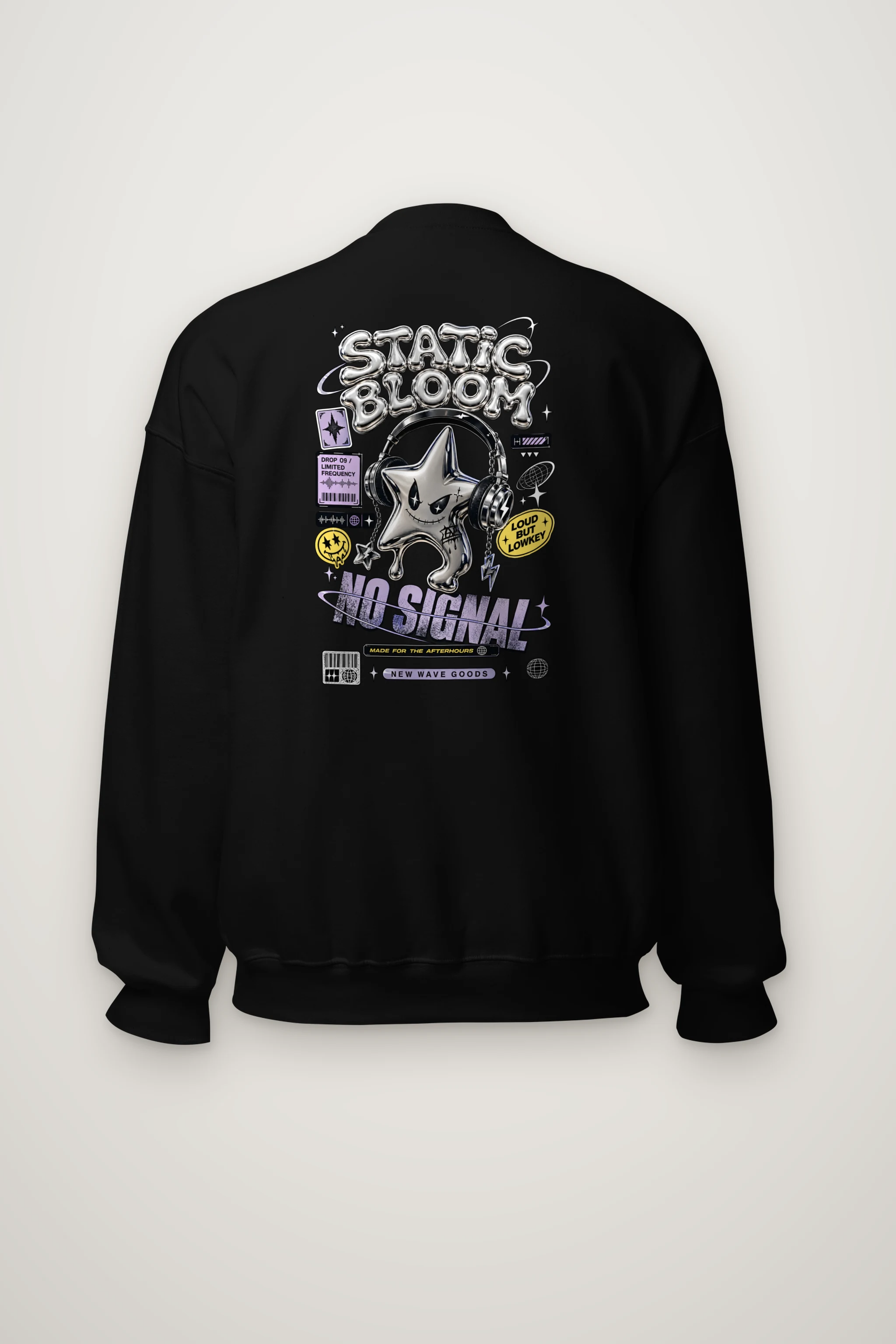 "Static Bloom" Heavy Blend Unisex Crewneck Sweatshirt