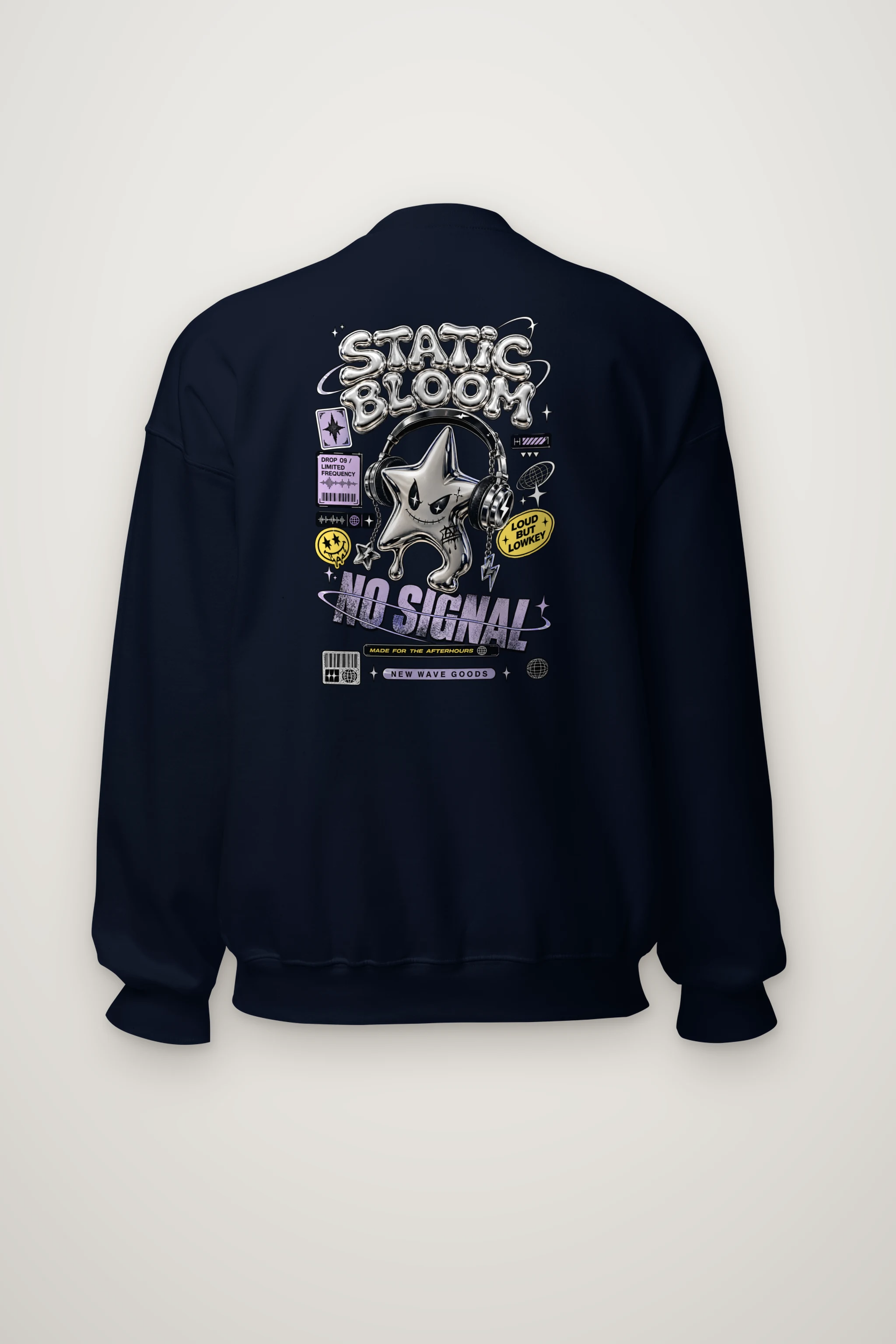 "Static Bloom" Heavy Blend Unisex Crewneck Sweatshirt
