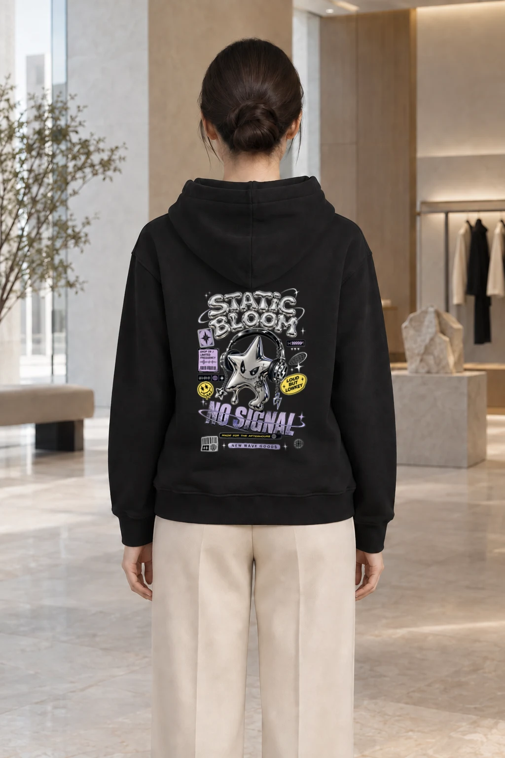 "Static Bloom" Heavy Blend Unisex Pullover Hoodie | Gildan 18500