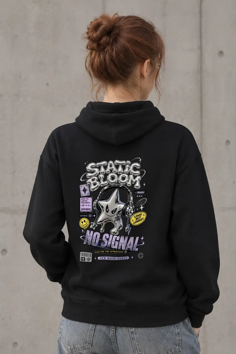 "Static Bloom" Heavy Blend Unisex Pullover Hoodie