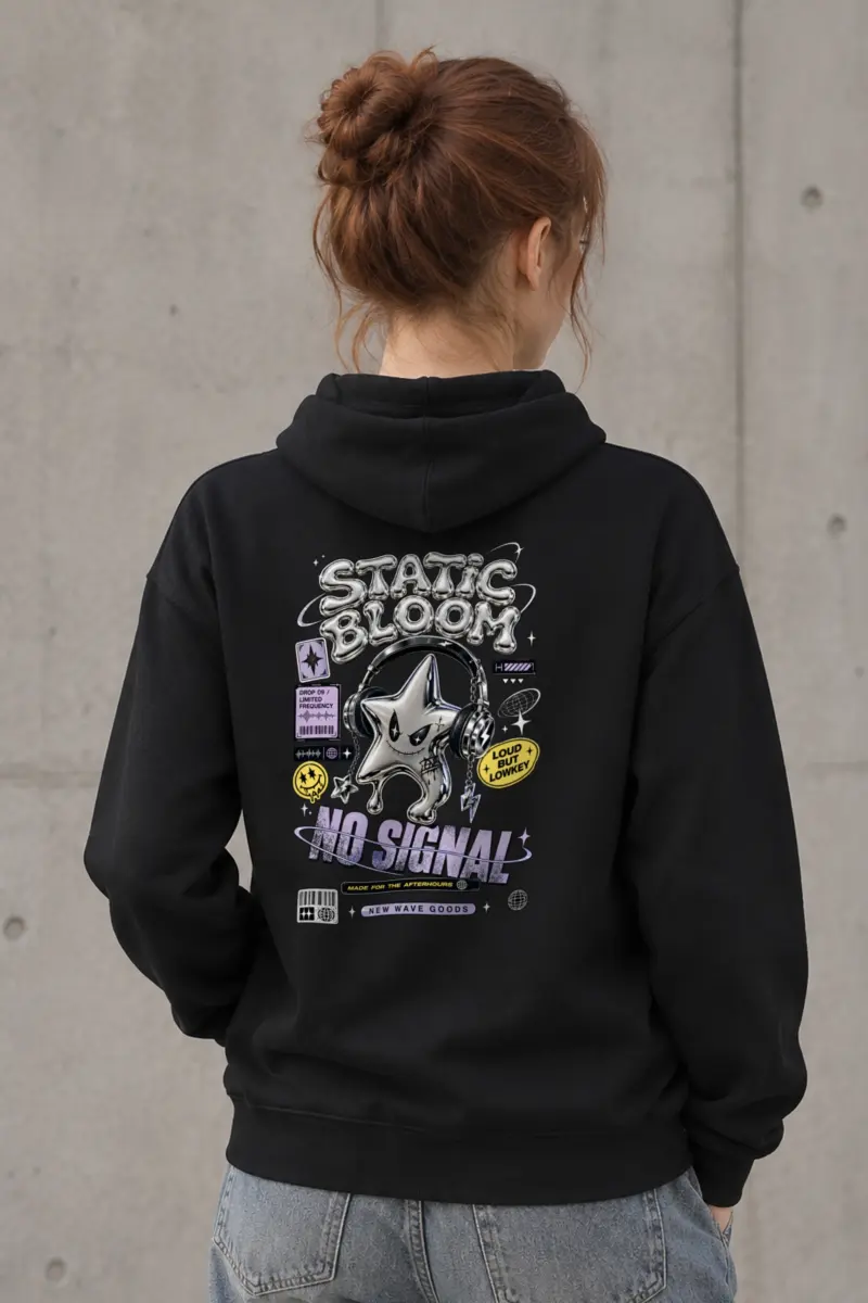 "Static Bloom" Heavy Blend Unisex Pullover Hoodie