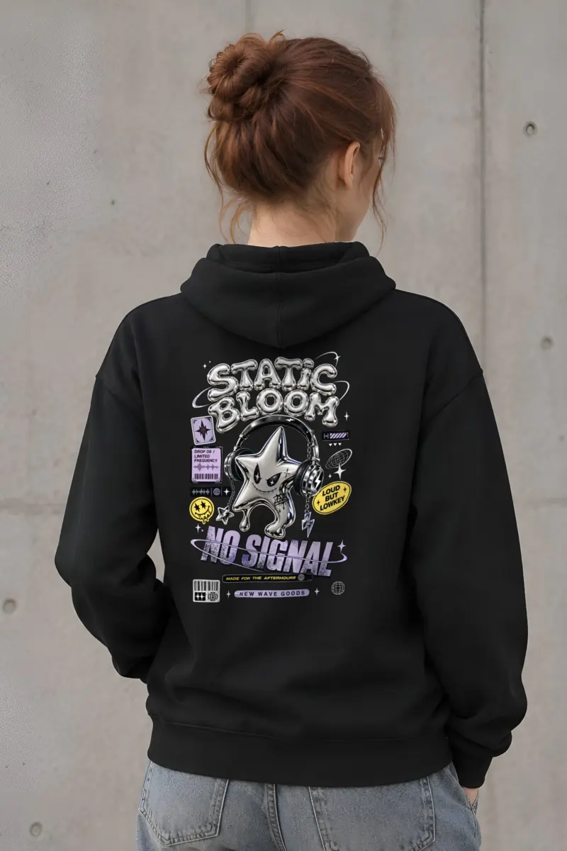 "Static Bloom" Heavy Blend Unisex Pullover Hoodie