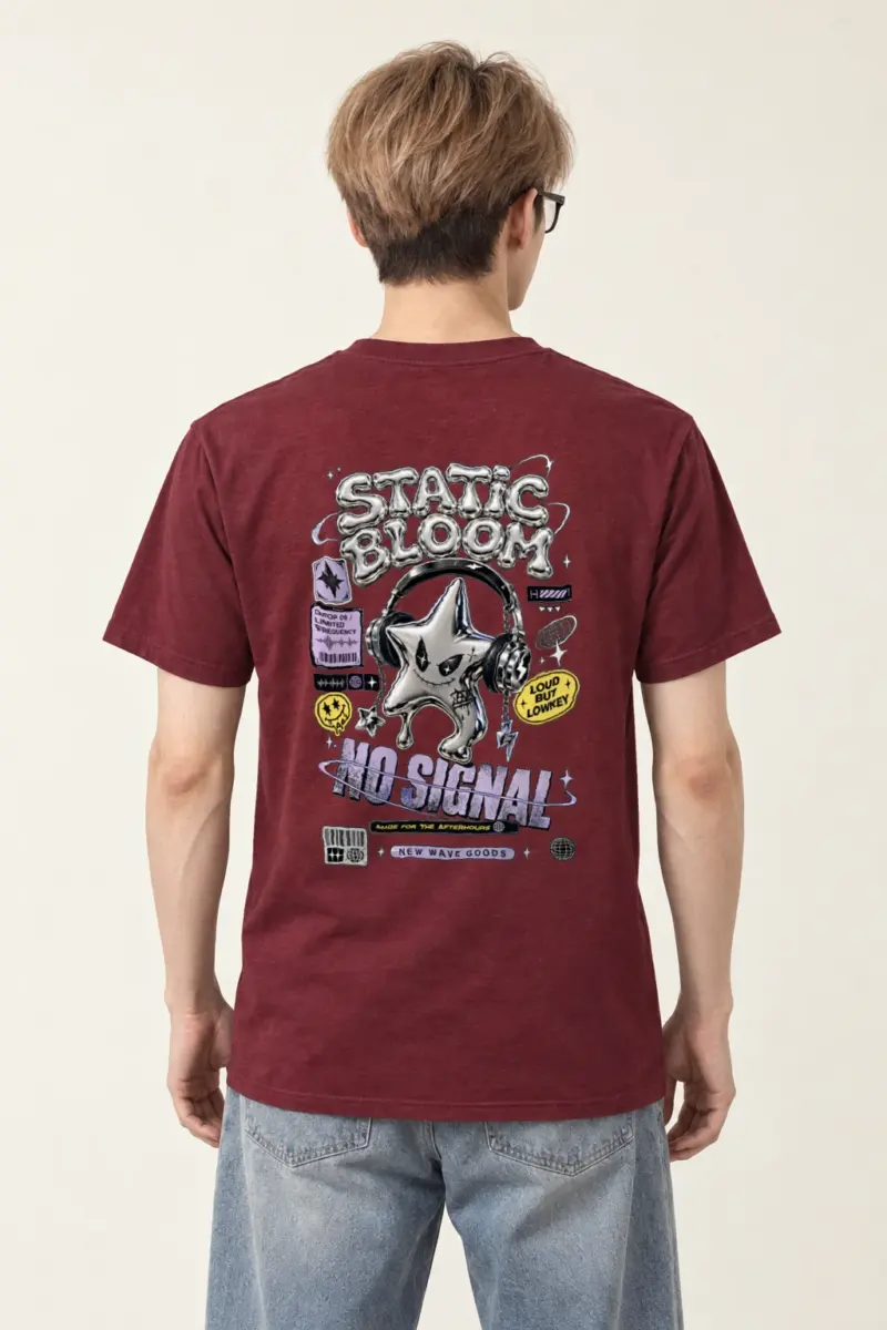 "Static Bloom" Heavyweight Unisex Crewneck T-shirt