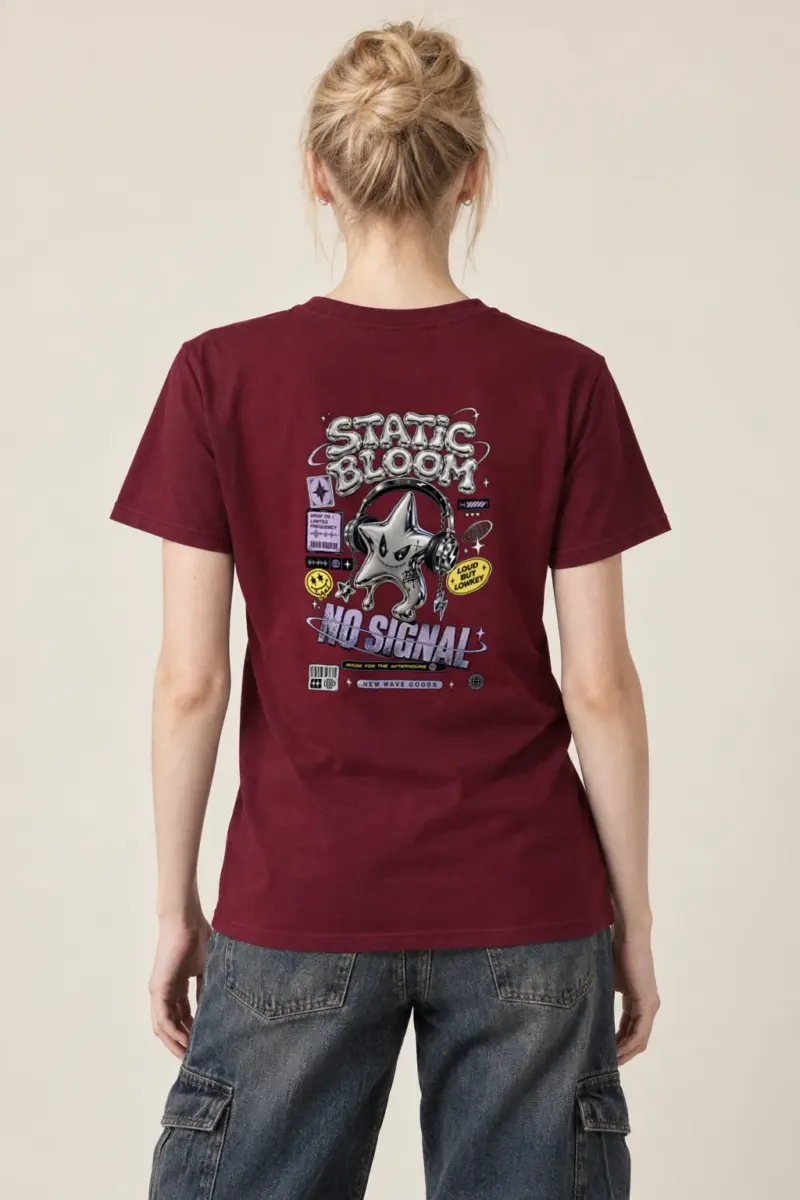 "Static Bloom" Heavyweight Unisex Crewneck T-shirt