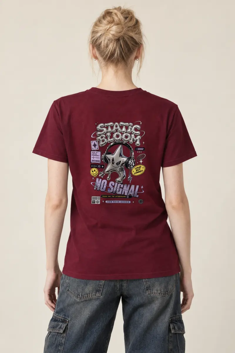 "Static Bloom" Heavyweight Unisex Crewneck T-shirt