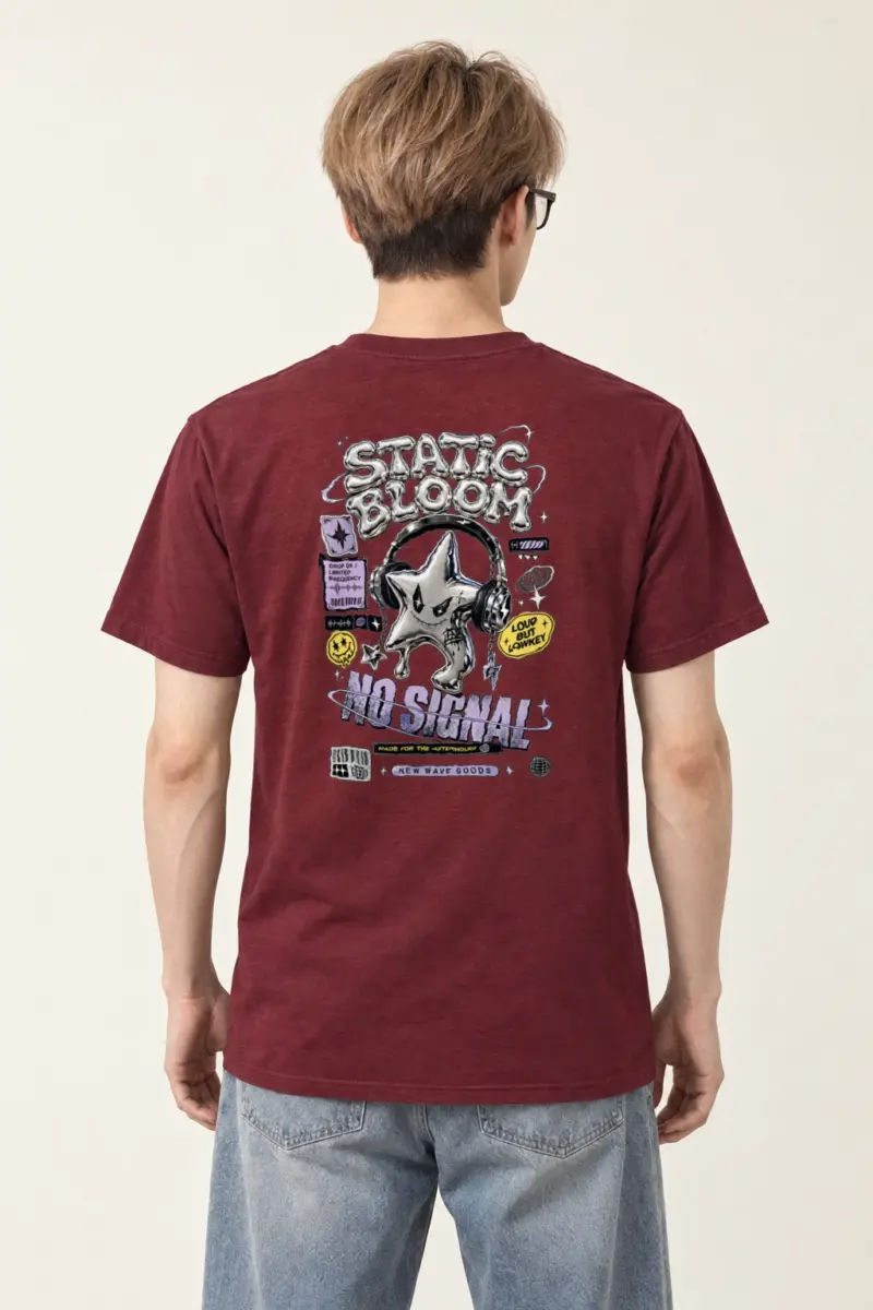 "Static Bloom" Heavyweight Unisex Crewneck T-shirt