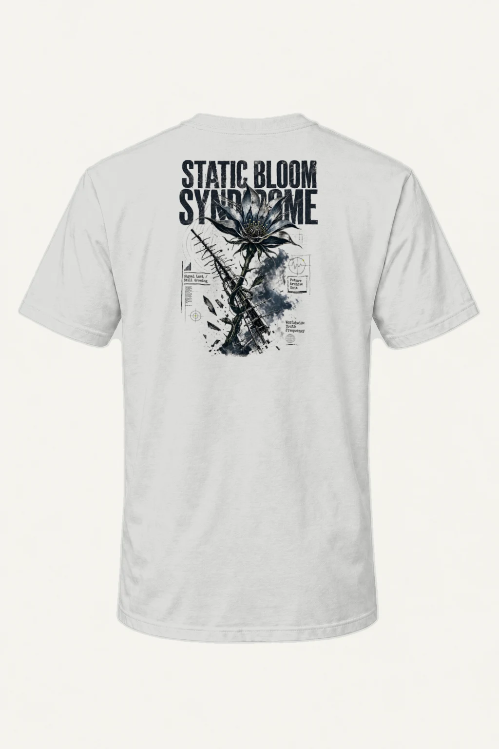 "Static Bloom" Heavyweight Unisex Crewneck T-shirt | Gildan 5000