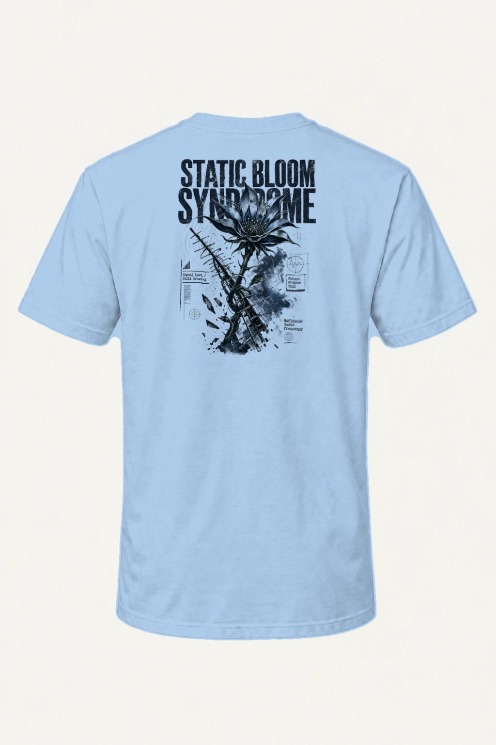 "Static Bloom" Heavyweight Unisex Crewneck T-shirt | Gildan 5000