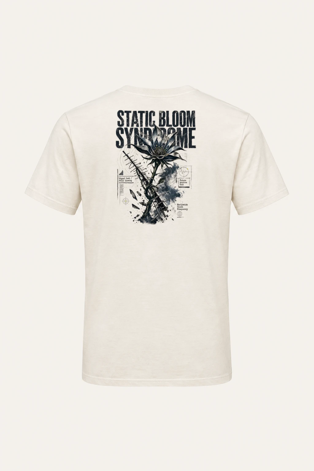 "Static Bloom" Heavyweight Unisex Crewneck T-shirt | Gildan 5000