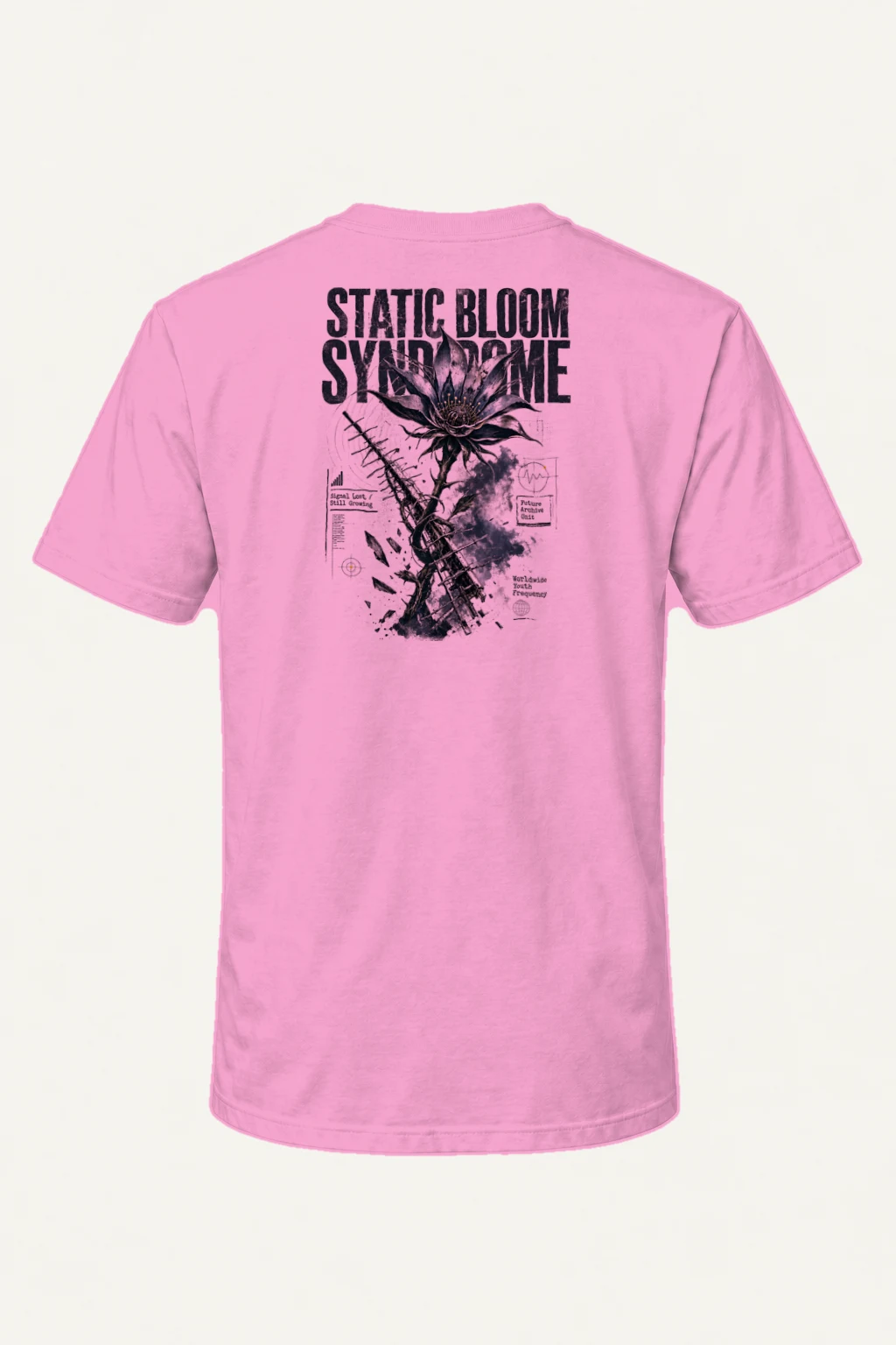 "Static Bloom" Heavyweight Unisex Crewneck T-shirt | Gildan 5000