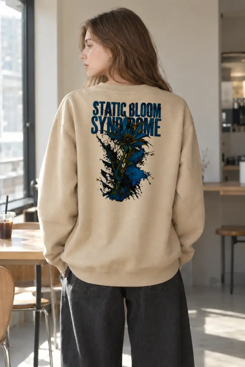 "Static Bloom Syndrome" Heavy Blend Unisex Crewneck Sweatshirt | Gildan 18000