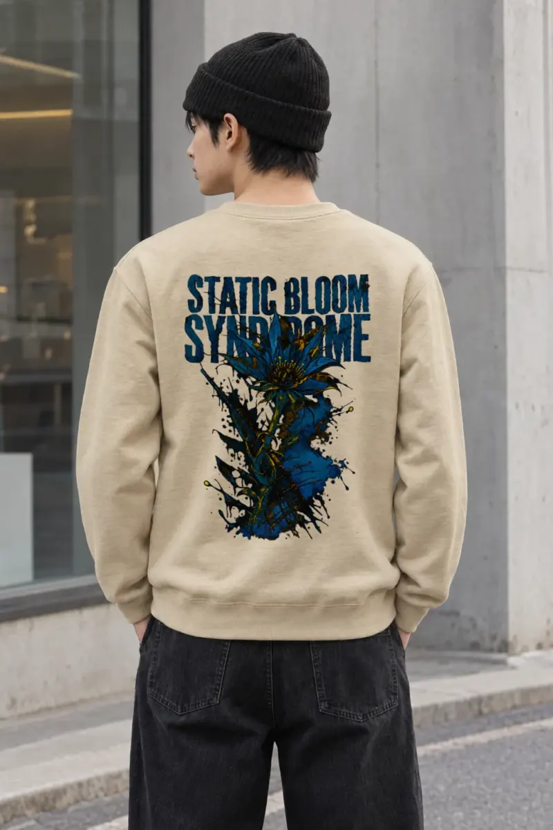 "Static Bloom Syndrome" Heavy Blend Unisex Crewneck Sweatshirt