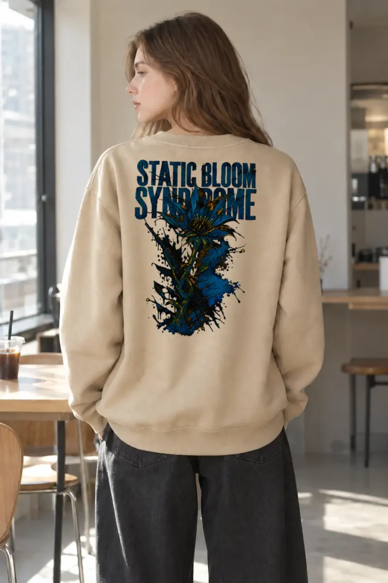"Static Bloom Syndrome" Heavy Blend Unisex Crewneck Sweatshirt | Gildan 18000