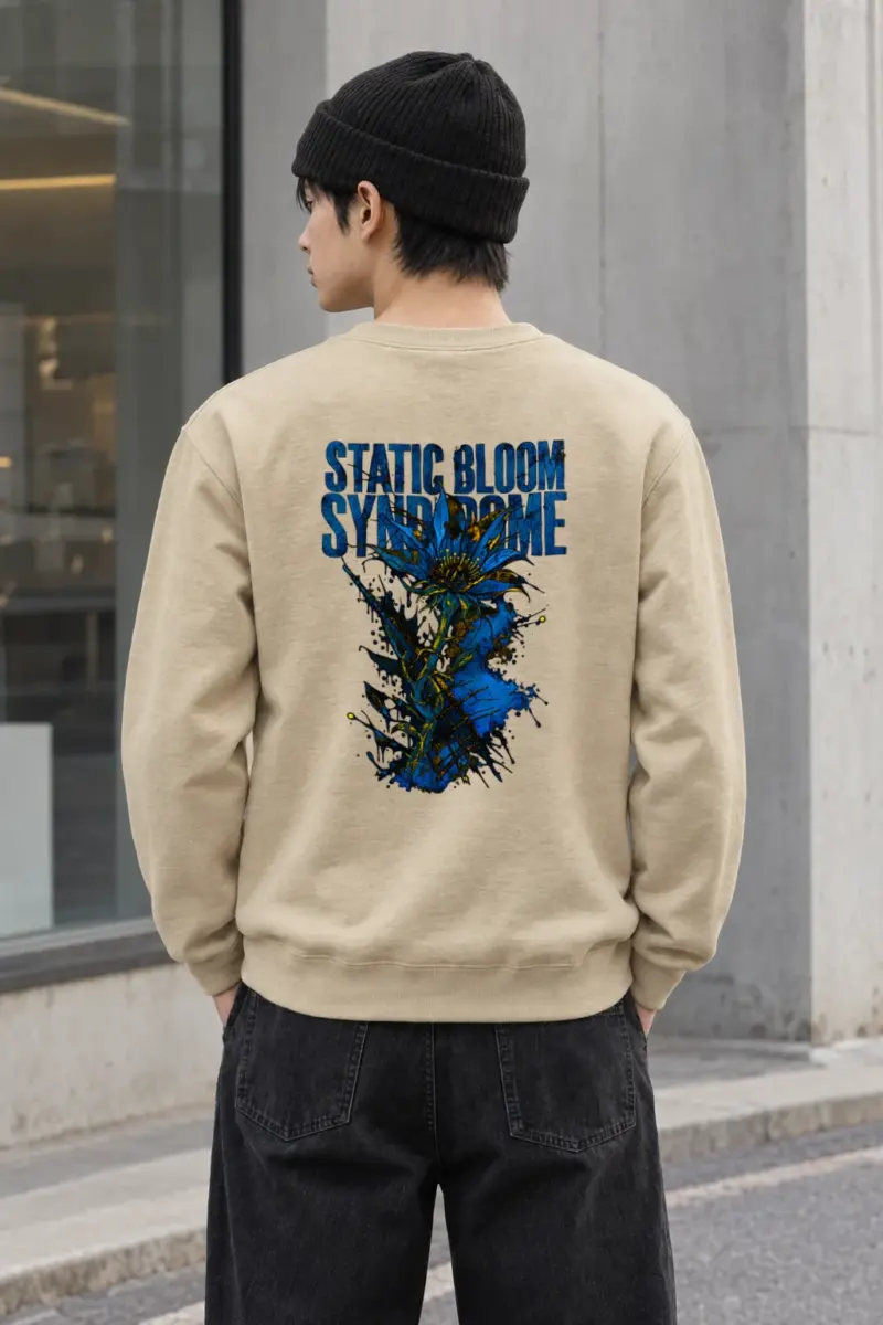 "Static Bloom Syndrome" Heavy Blend Unisex Crewneck Sweatshirt