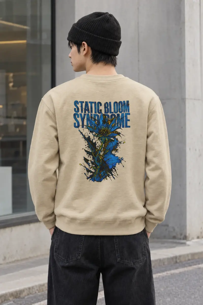 "Static Bloom Syndrome" Heavy Blend Unisex Crewneck Sweatshirt