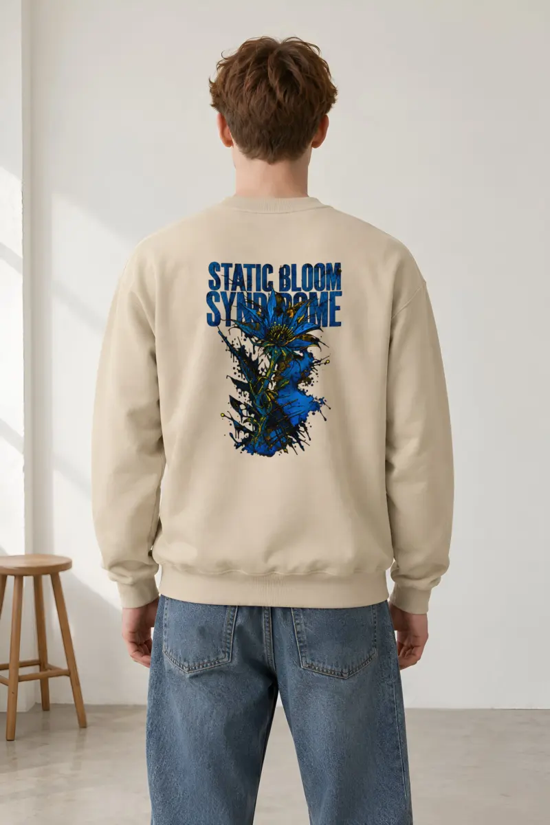 "Static Bloom Syndrome" Heavy Blend Unisex Crewneck Sweatshirt