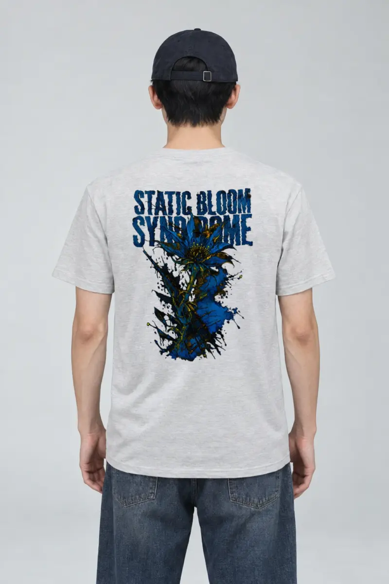 "Static Bloom Syndrome" Heavyweight Unisex Crewneck T-shirt