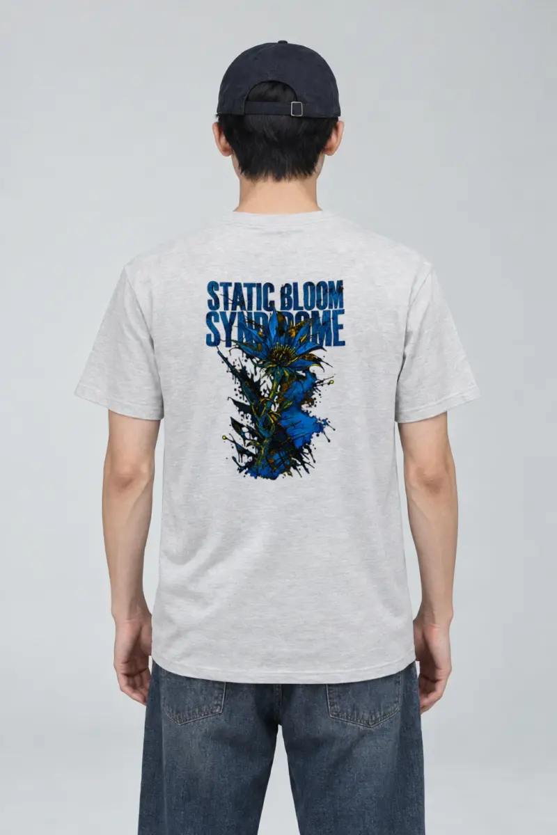 "Static Bloom Syndrome" Heavyweight Unisex Crewneck T-shirt