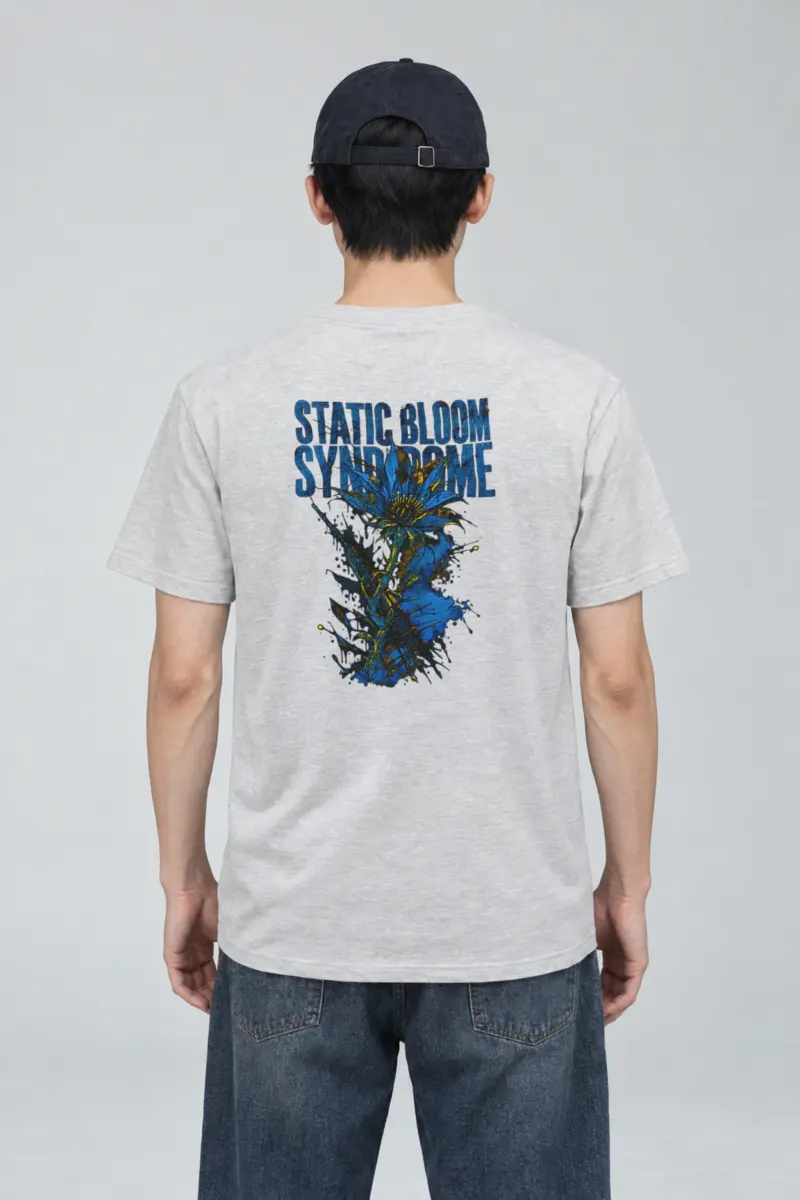 "Static Bloom Syndrome" Heavyweight Unisex Crewneck T-shirt
