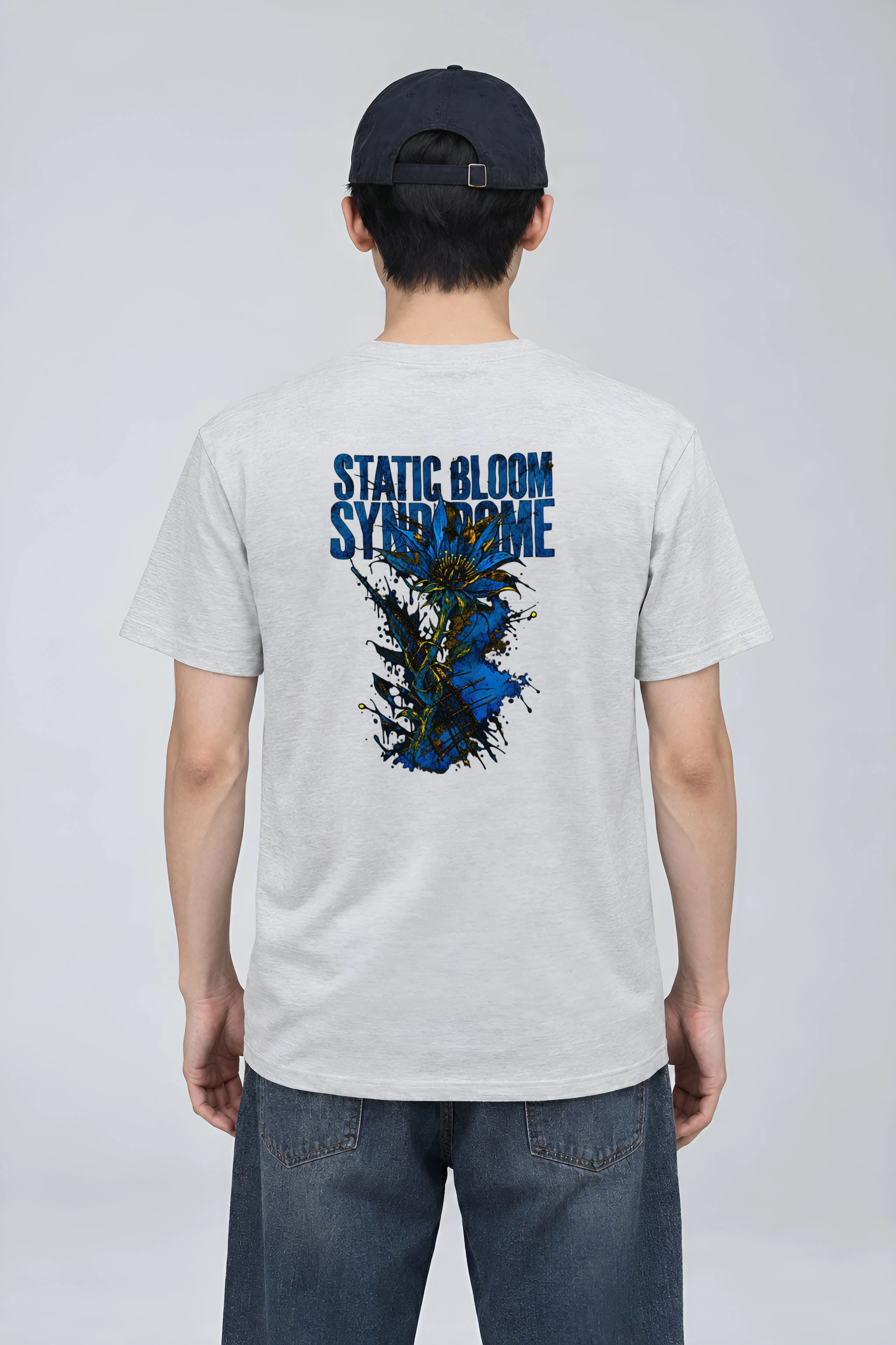 "Static Bloom Syndrome" Heavyweight Unisex Crewneck T-shirt
