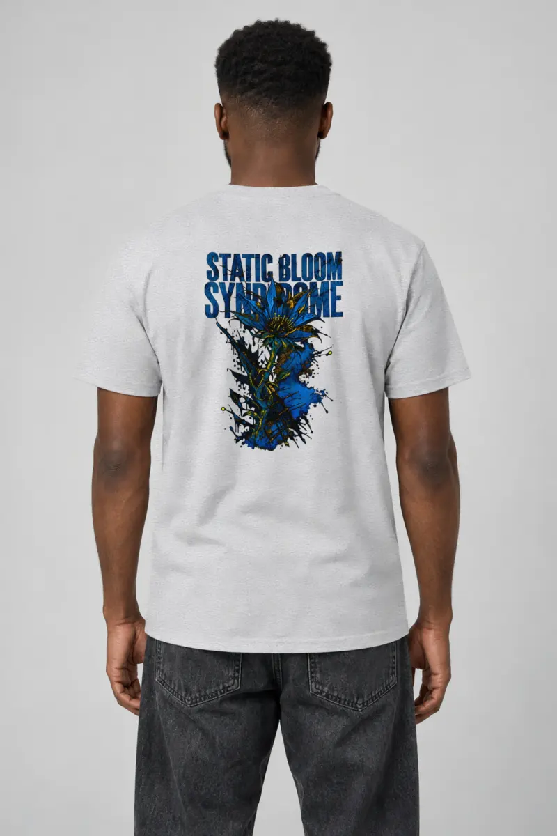 "Static Bloom Syndrome" Heavyweight Unisex Crewneck T-shirt