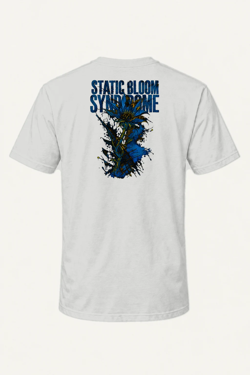 "Static Bloom Syndrome" Heavyweight Unisex Crewneck T-shirt | Gildan 5000