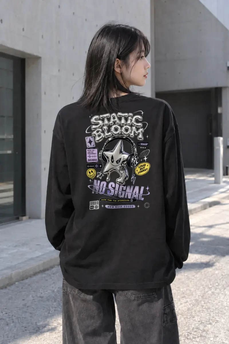 "Static Bloom" Unisex Longsleeve T-shirt | Gildan 2400