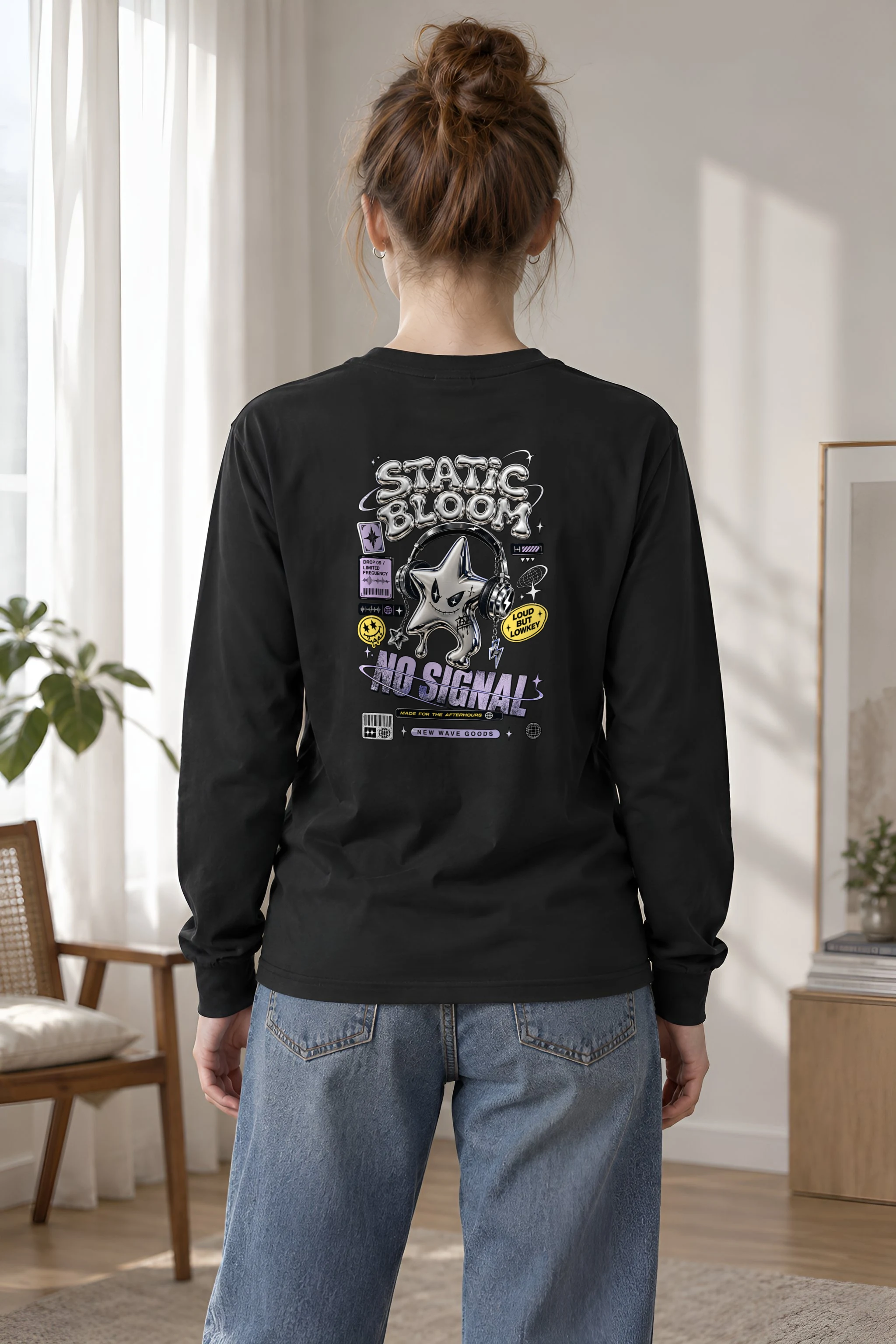 "Static Bloom" Unisex Longsleeve T-shirt
