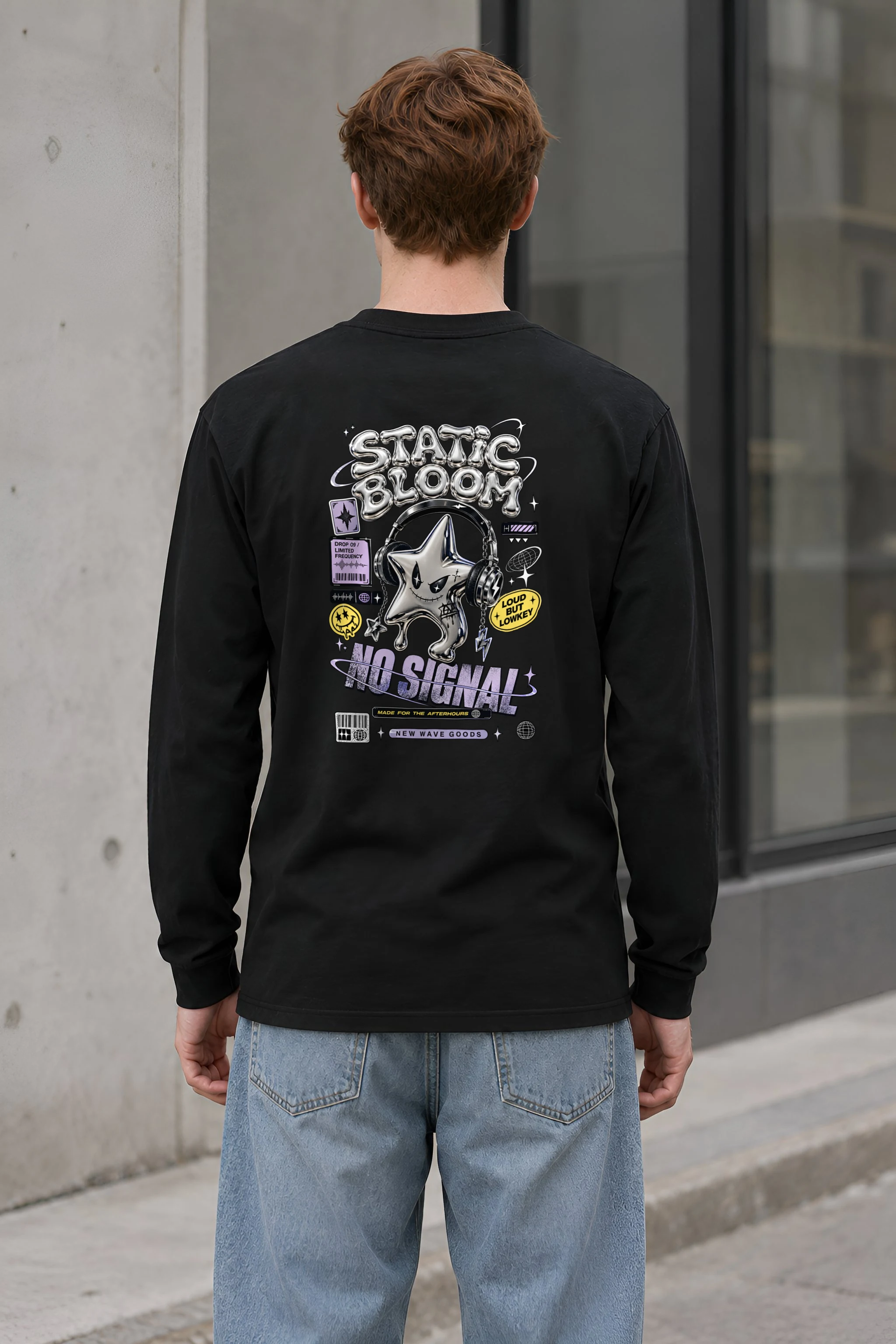 "Static Bloom" Unisex Longsleeve T-shirt