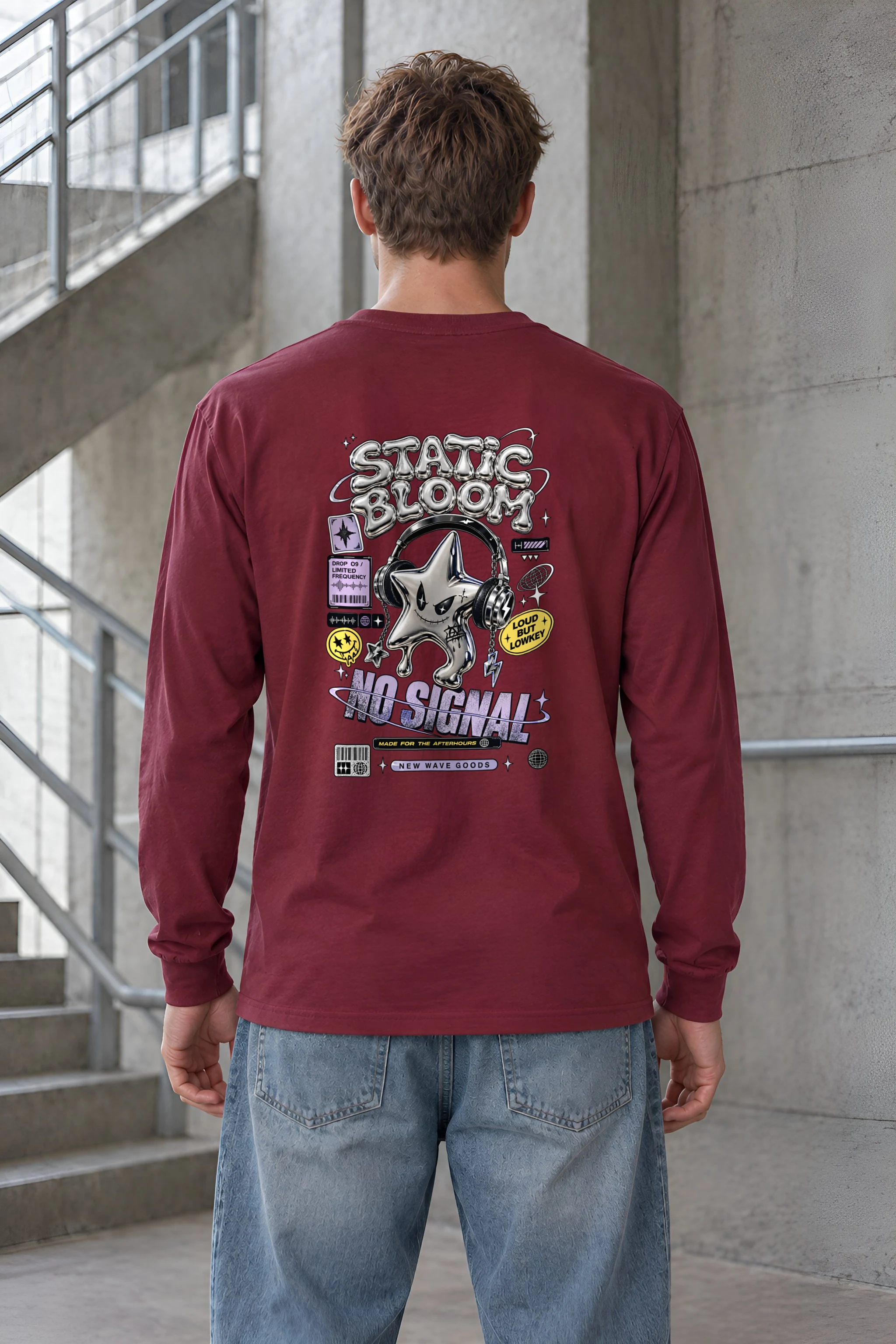 "Static Bloom" Unisex Longsleeve T-shirt