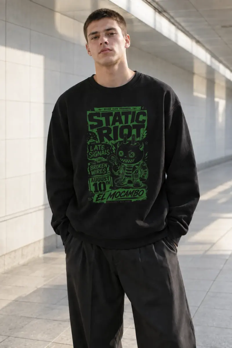 "Static Radio" Heavy Blend Unisex Crewneck Sweatshirt | Gildan 18000