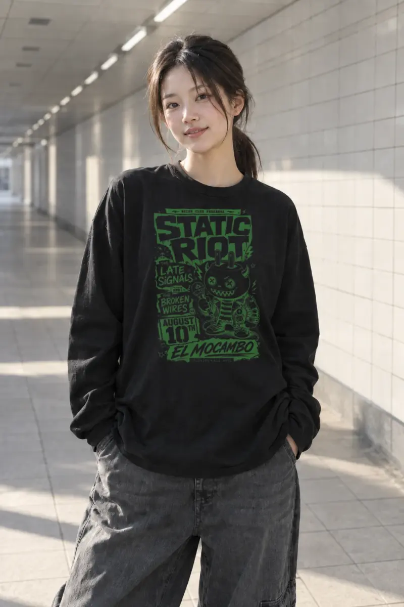 “Static Radio” Unisex Longsleeve T-shirt | Gildan 2400