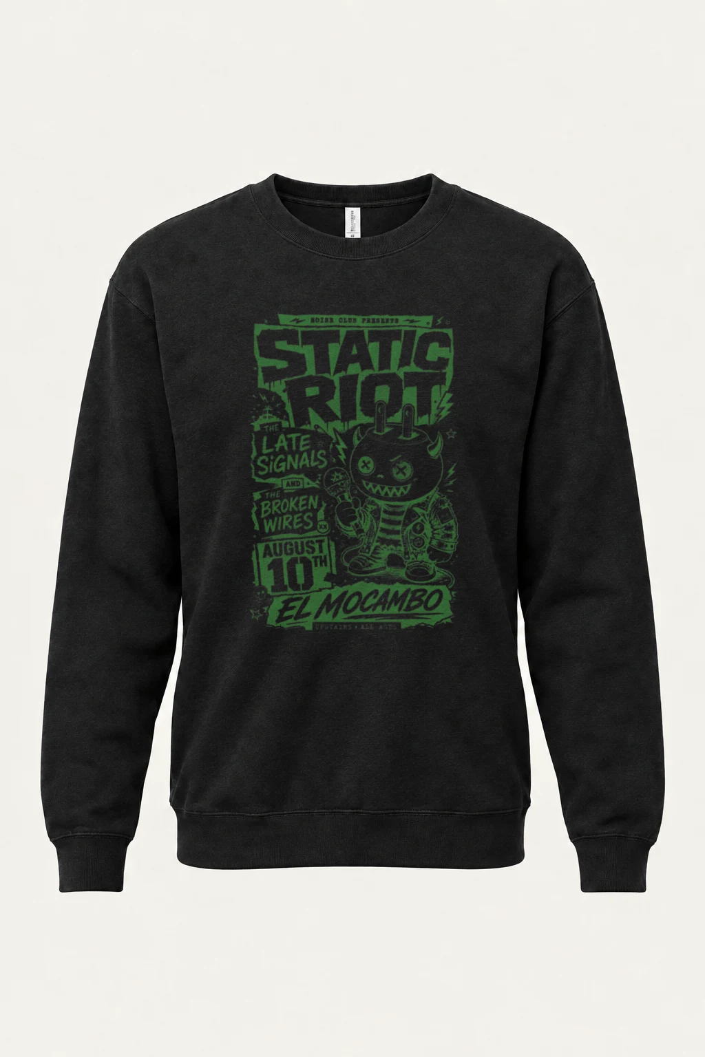 "Static Radio" Unisex Sponge Fleece Crewneck Sweatshirt | Bella + Canvas 3901