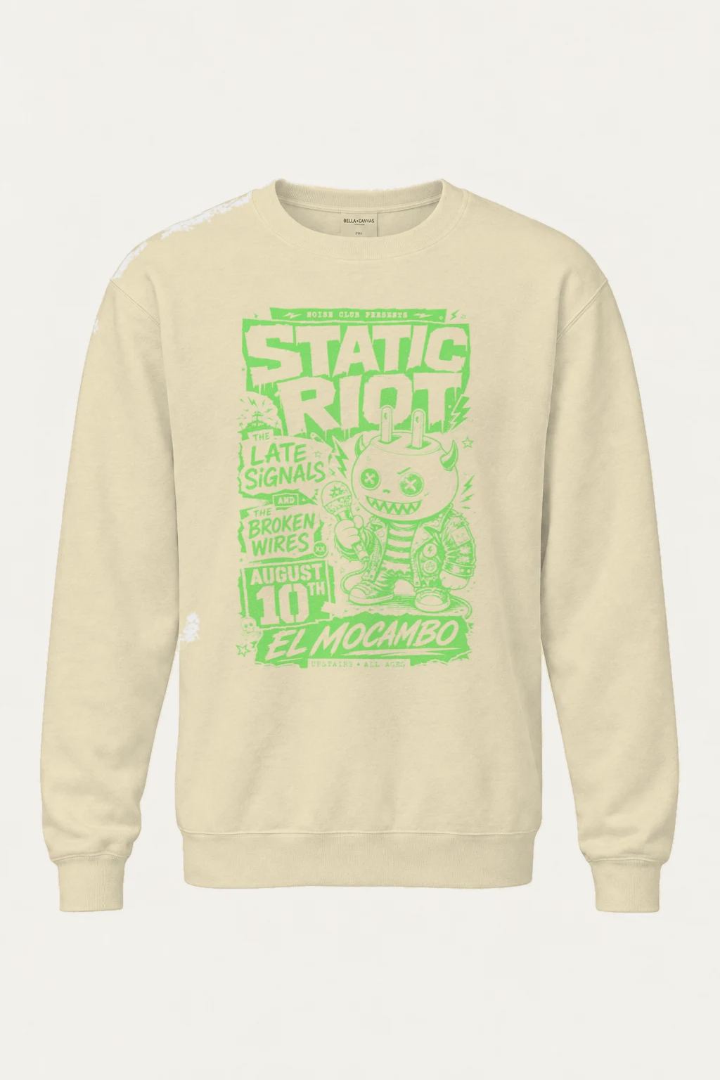 "Static Radio" Unisex Sponge Fleece Crewneck Sweatshirt | Bella + Canvas 3901