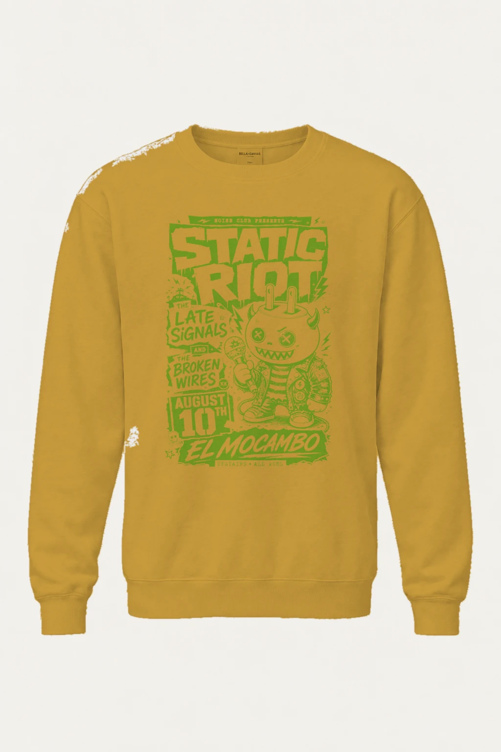 "Static Radio" Unisex Sponge Fleece Crewneck Sweatshirt | Bella + Canvas 3901