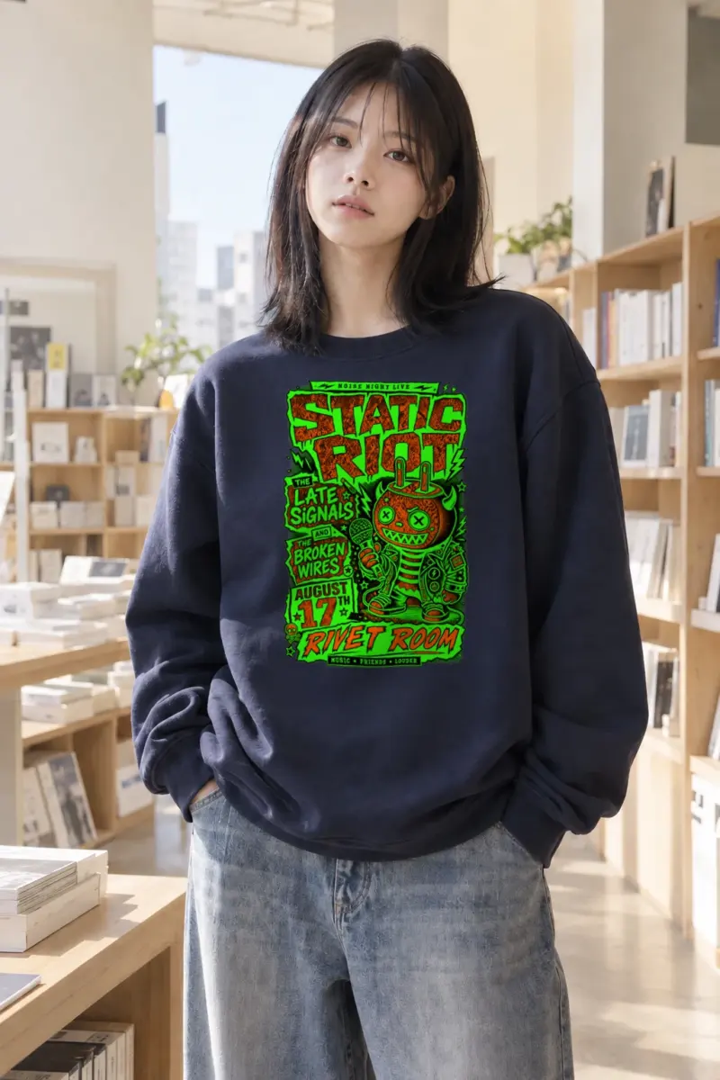 "Static Riot" Heavy Blend Unisex Crewneck Sweatshirt | Gildan 18000