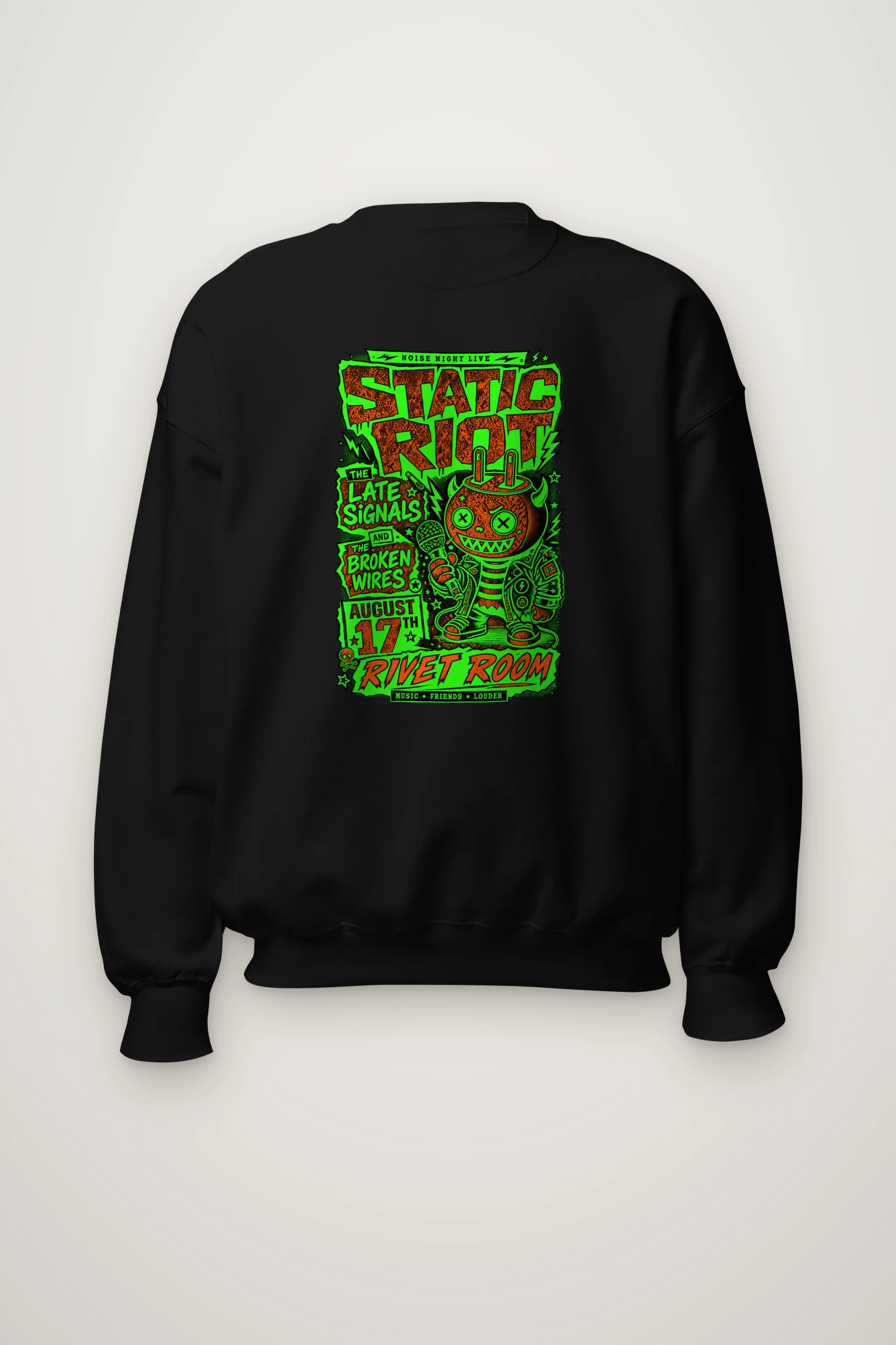 "Static Riot" Heavy Blend Unisex Crewneck Sweatshirt