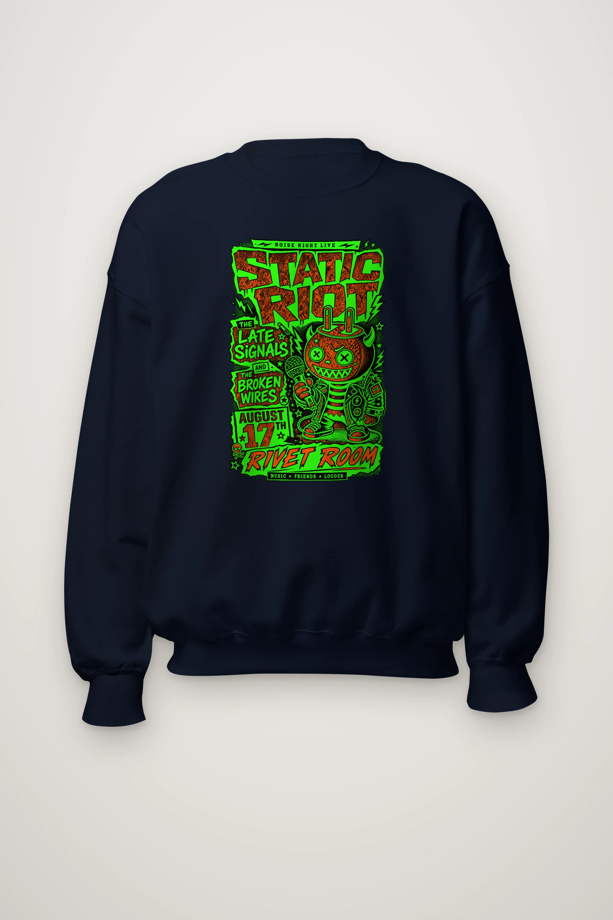 "Static Riot" Heavy Blend Unisex Crewneck Sweatshirt