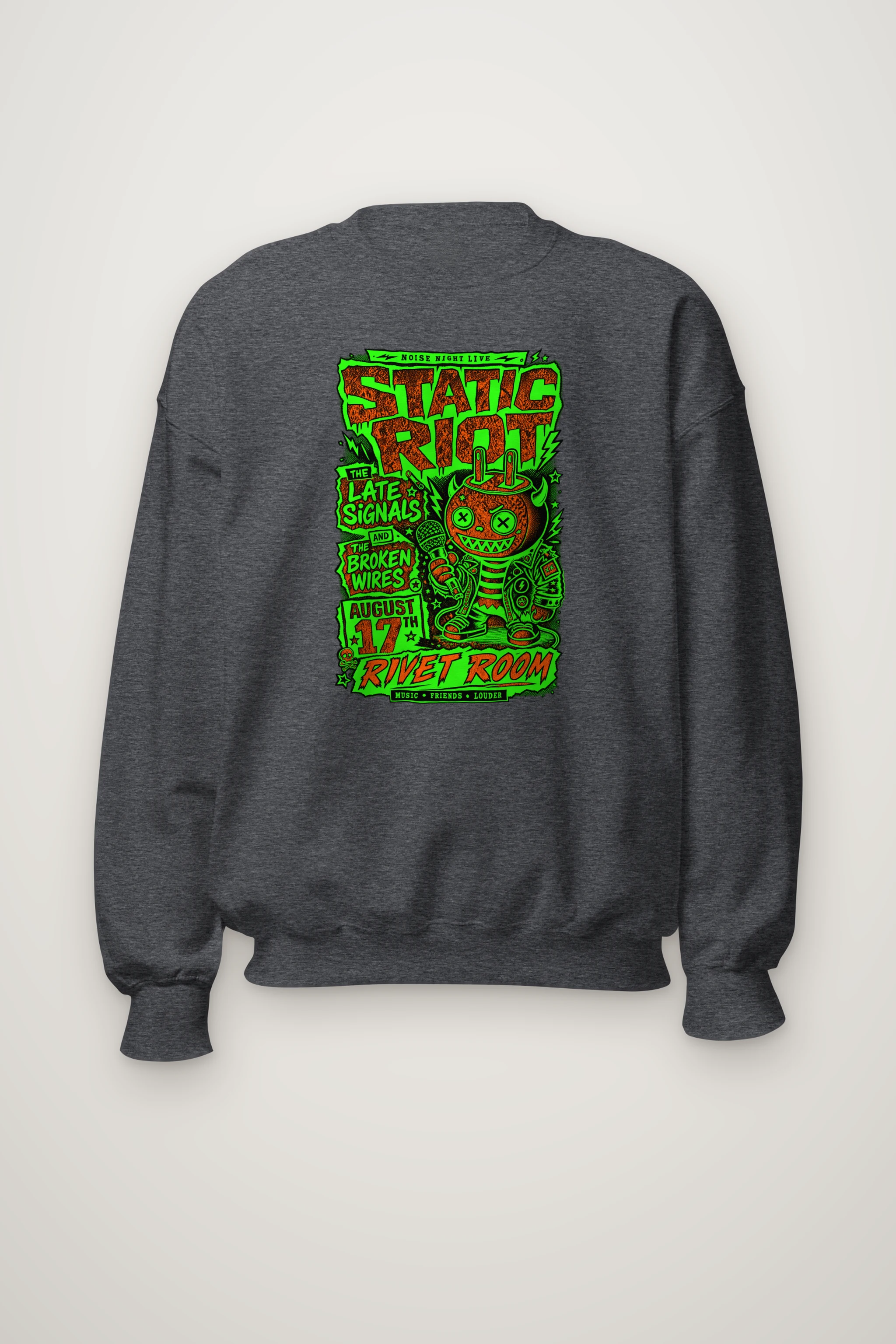 "Static Riot" Heavy Blend Unisex Crewneck Sweatshirt
