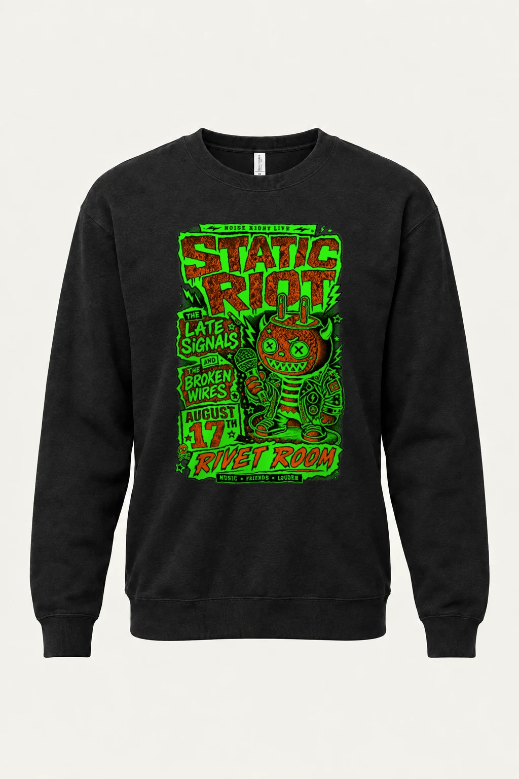 "Static Riot" Heavy Blend Unisex Crewneck Sweatshirt | Gildan 18000