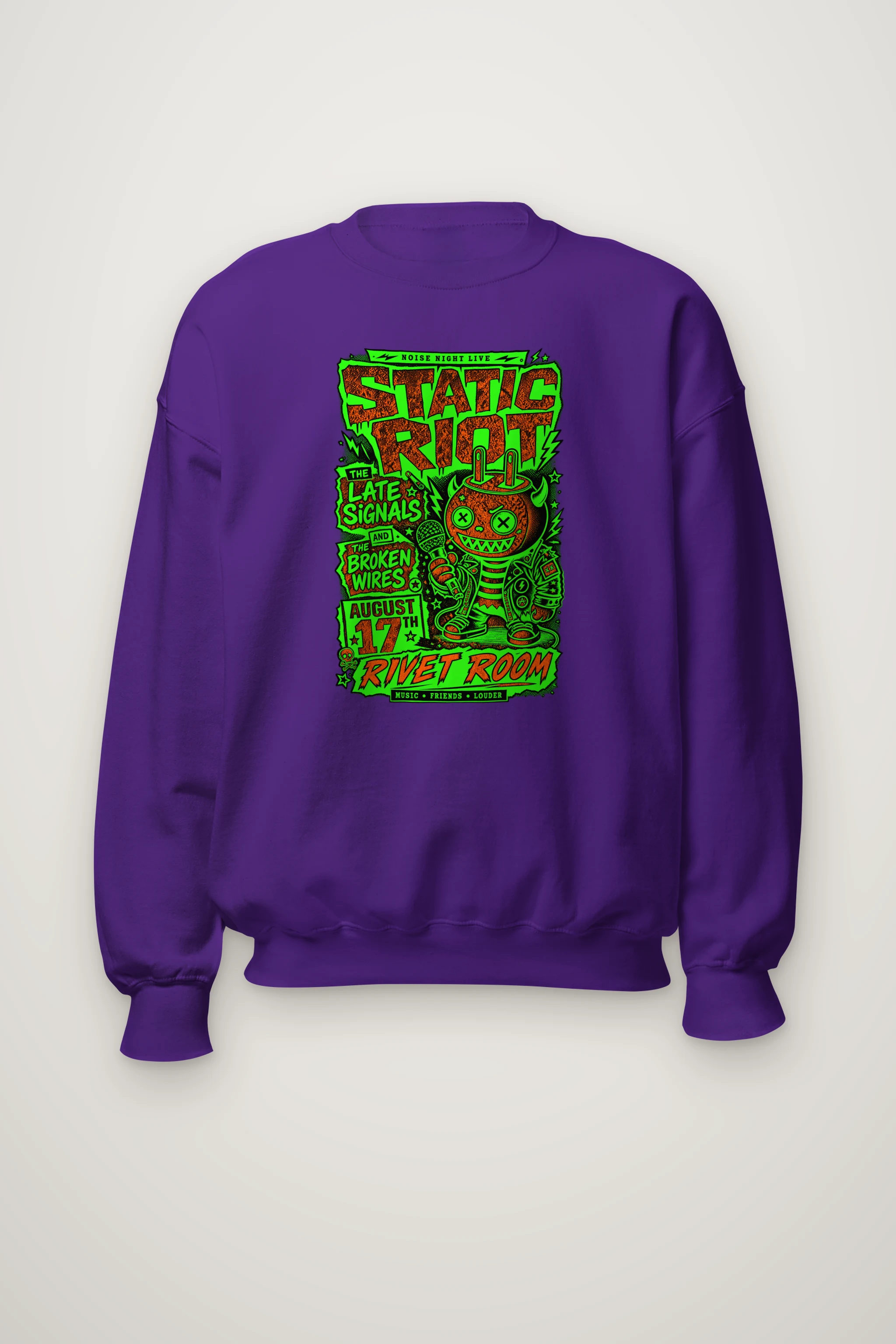 "Static Riot" Heavy Blend Unisex Crewneck Sweatshirt