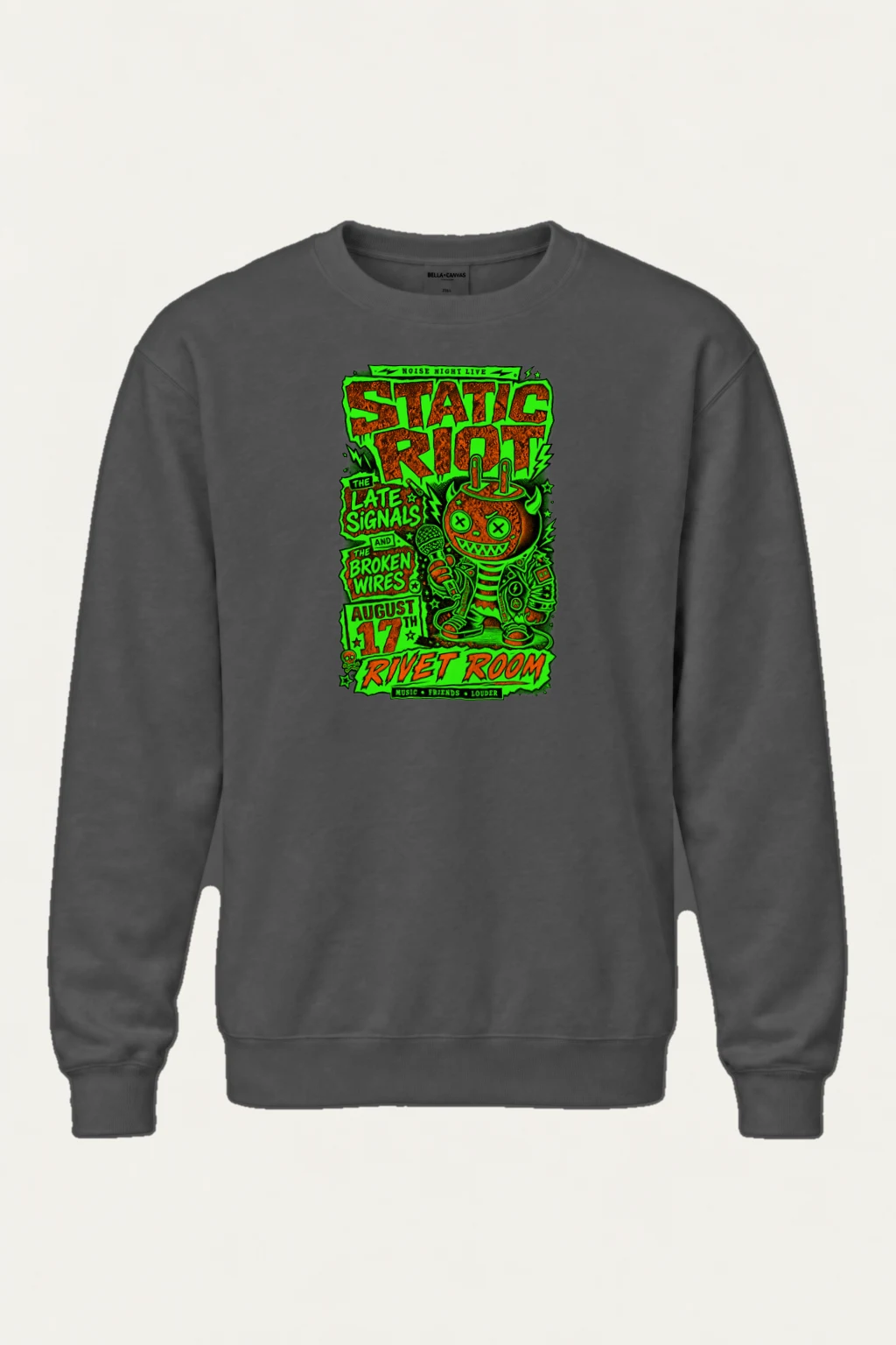 "Static Riot" Heavy Blend Unisex Crewneck Sweatshirt | Gildan 18000