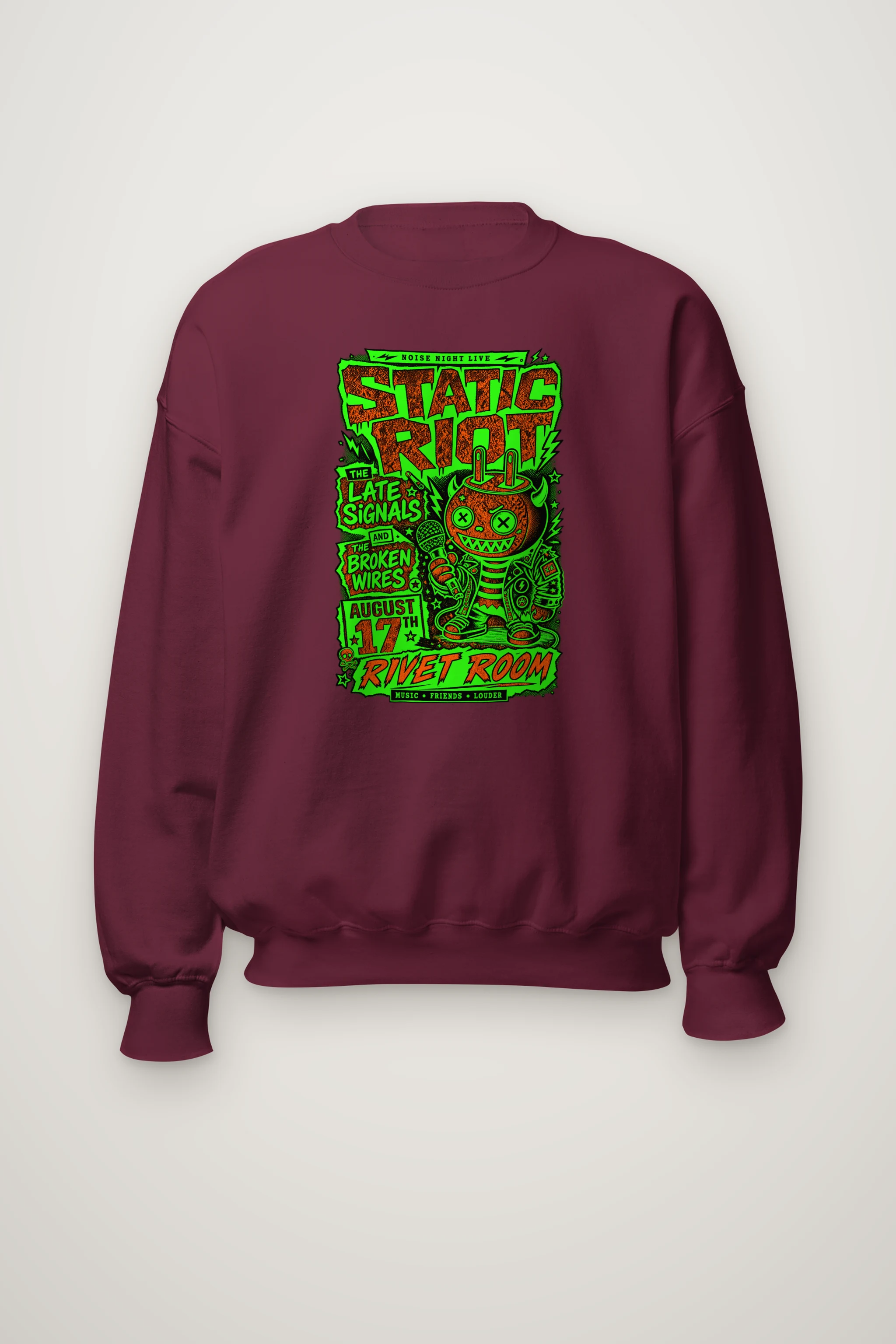 "Static Riot" Heavy Blend Unisex Crewneck Sweatshirt