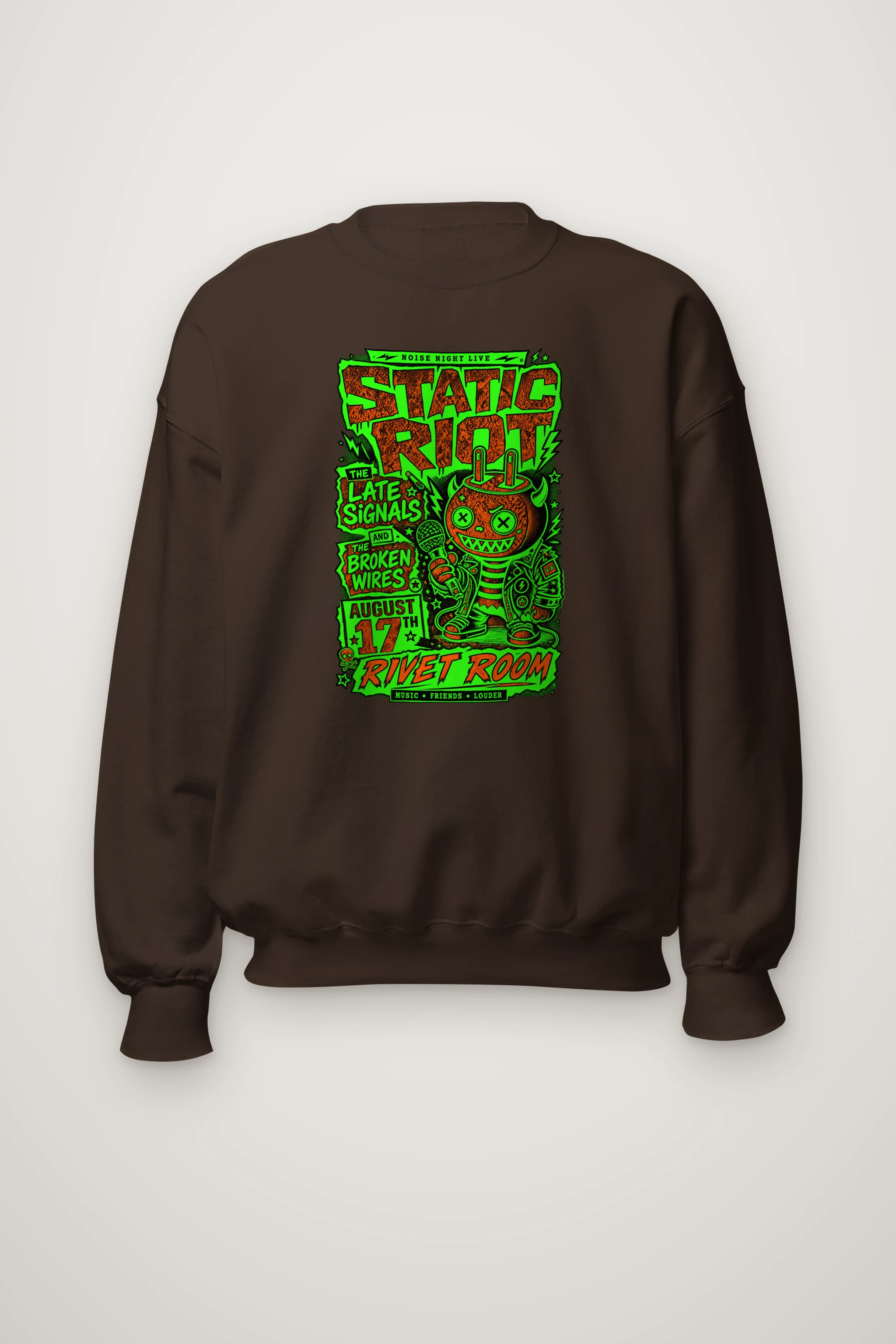 "Static Riot" Heavy Blend Unisex Crewneck Sweatshirt