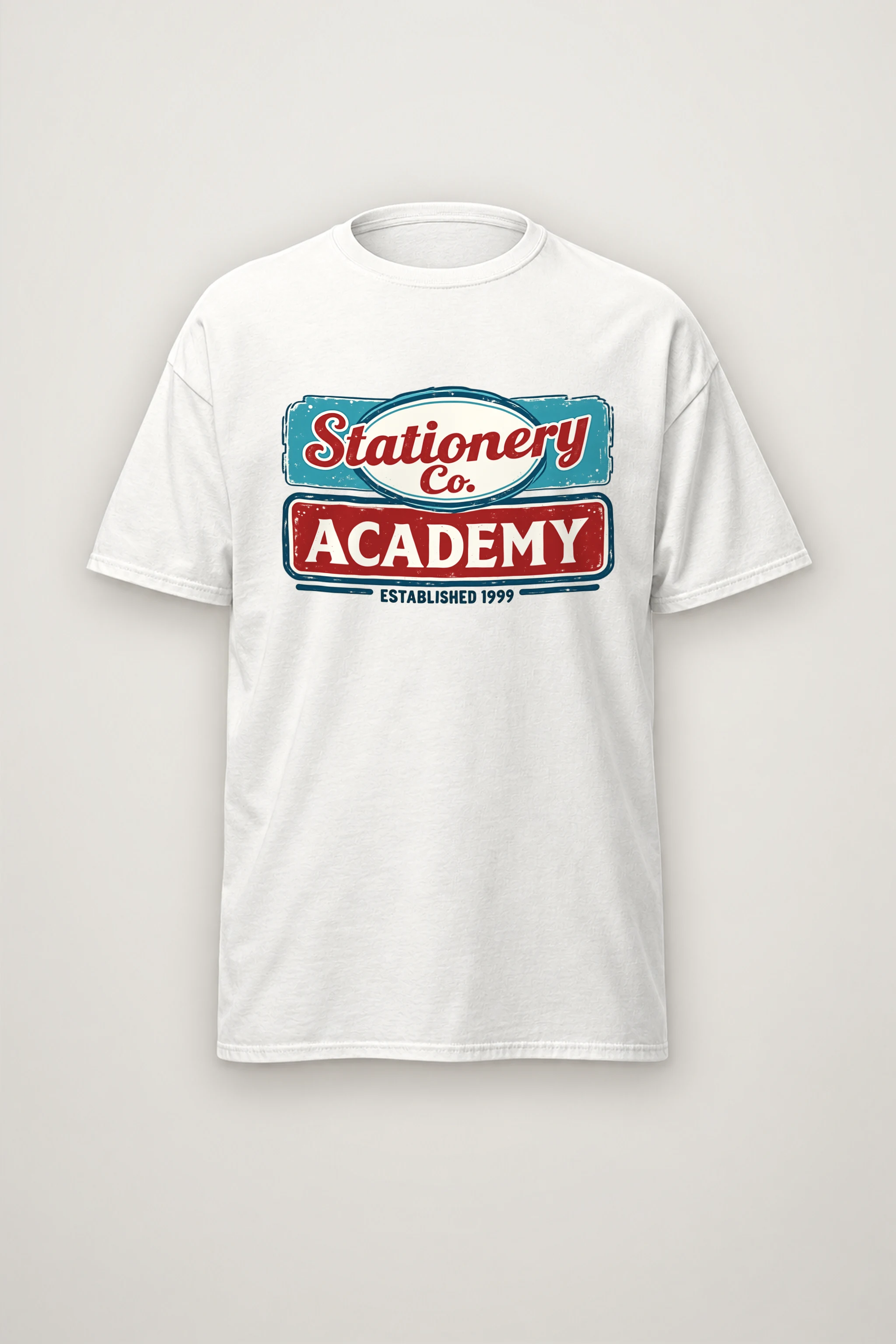 "Stationery Academy Badge" Heavyweight Unisex Crewneck T-shirt
