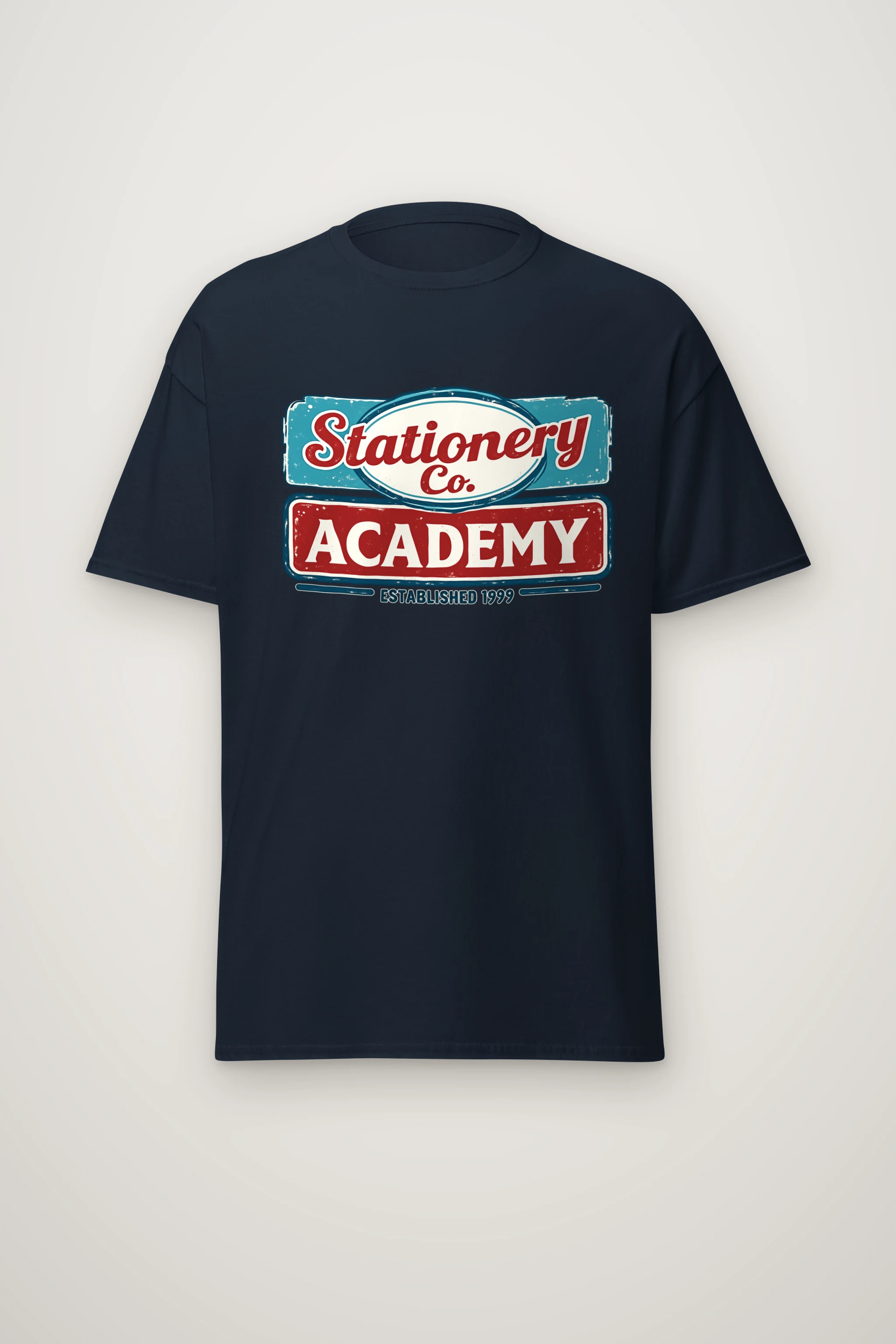 "Stationery Academy Badge" Heavyweight Unisex Crewneck T-shirt